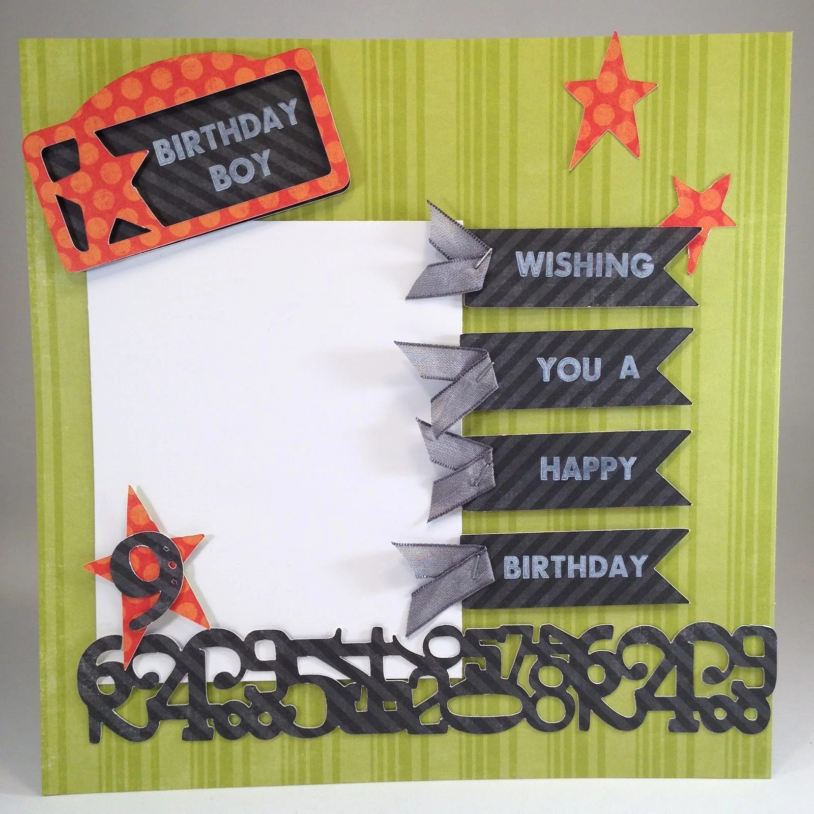 Birthday Boy Scrapbook Page-My Pink Stamper Pinkalicious Blog Hop November
