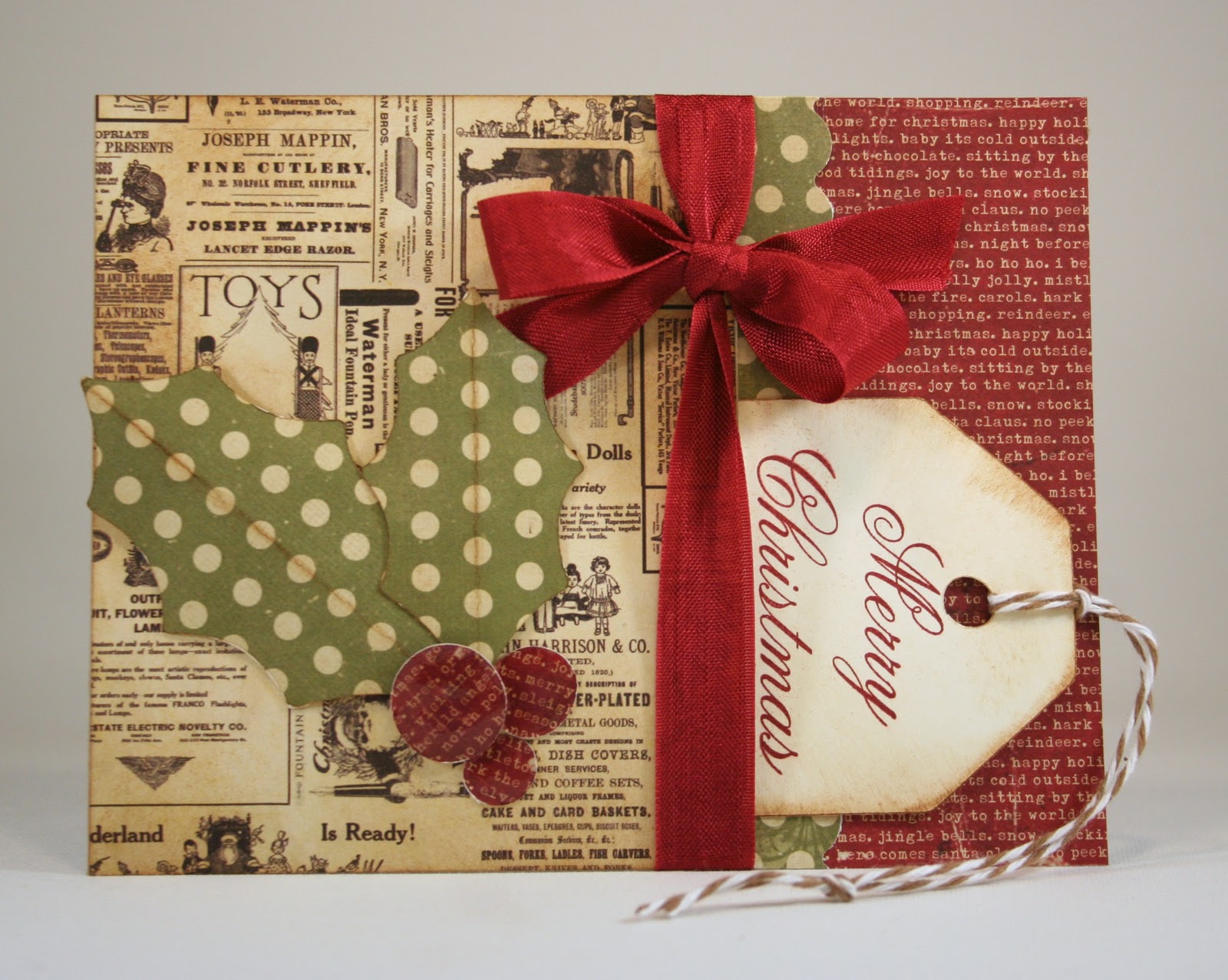 Vintage Holly Gift Card Holder  006.jpg