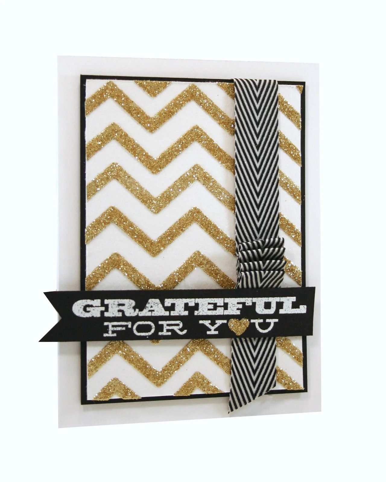 Gold Chevron Grateful For You Card-Goin' Gold Campaign