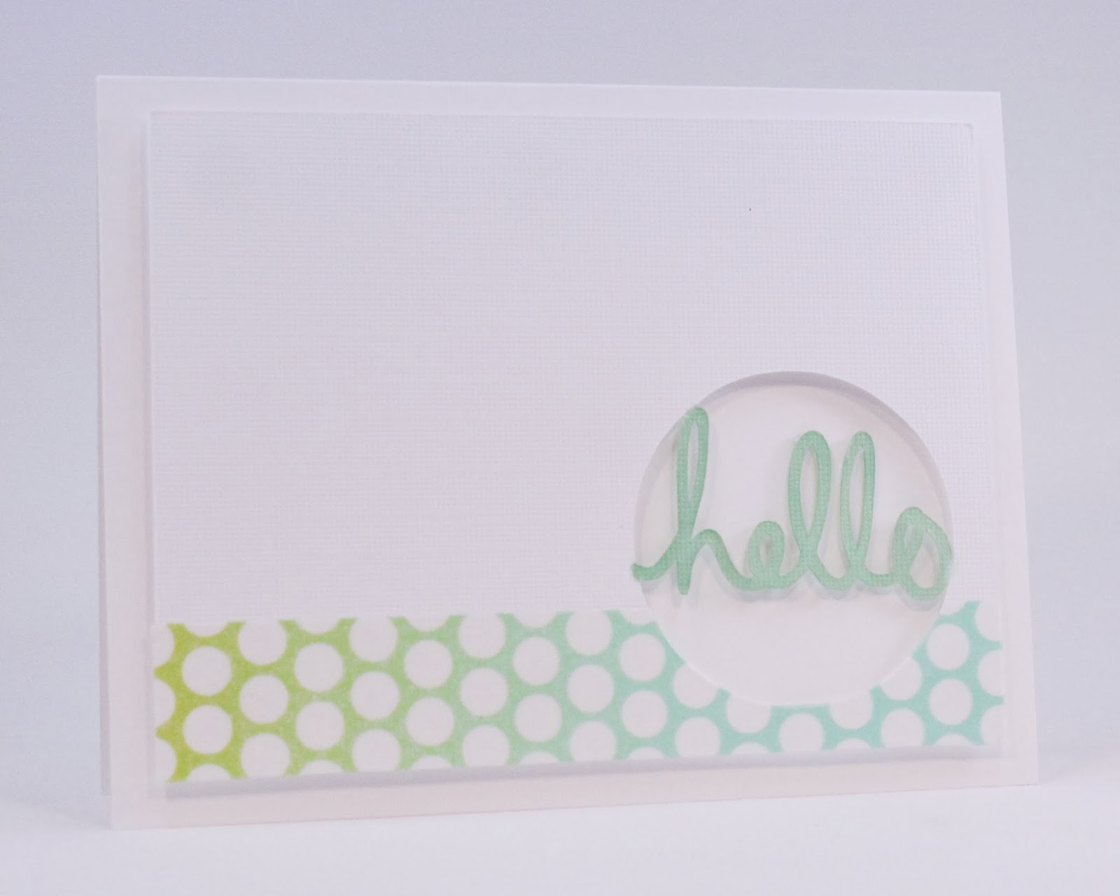 This card uses washi tape from the Studio Calico Spaulding Bowl add on and a coordinating marker to add color to the greeting.