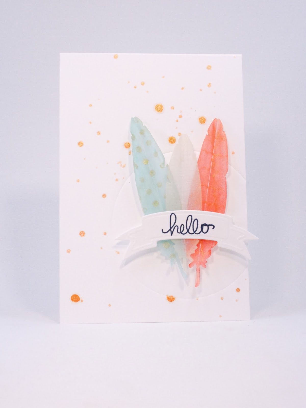 Feather Hello Card ---And Giveaway from We R Memory Keepers