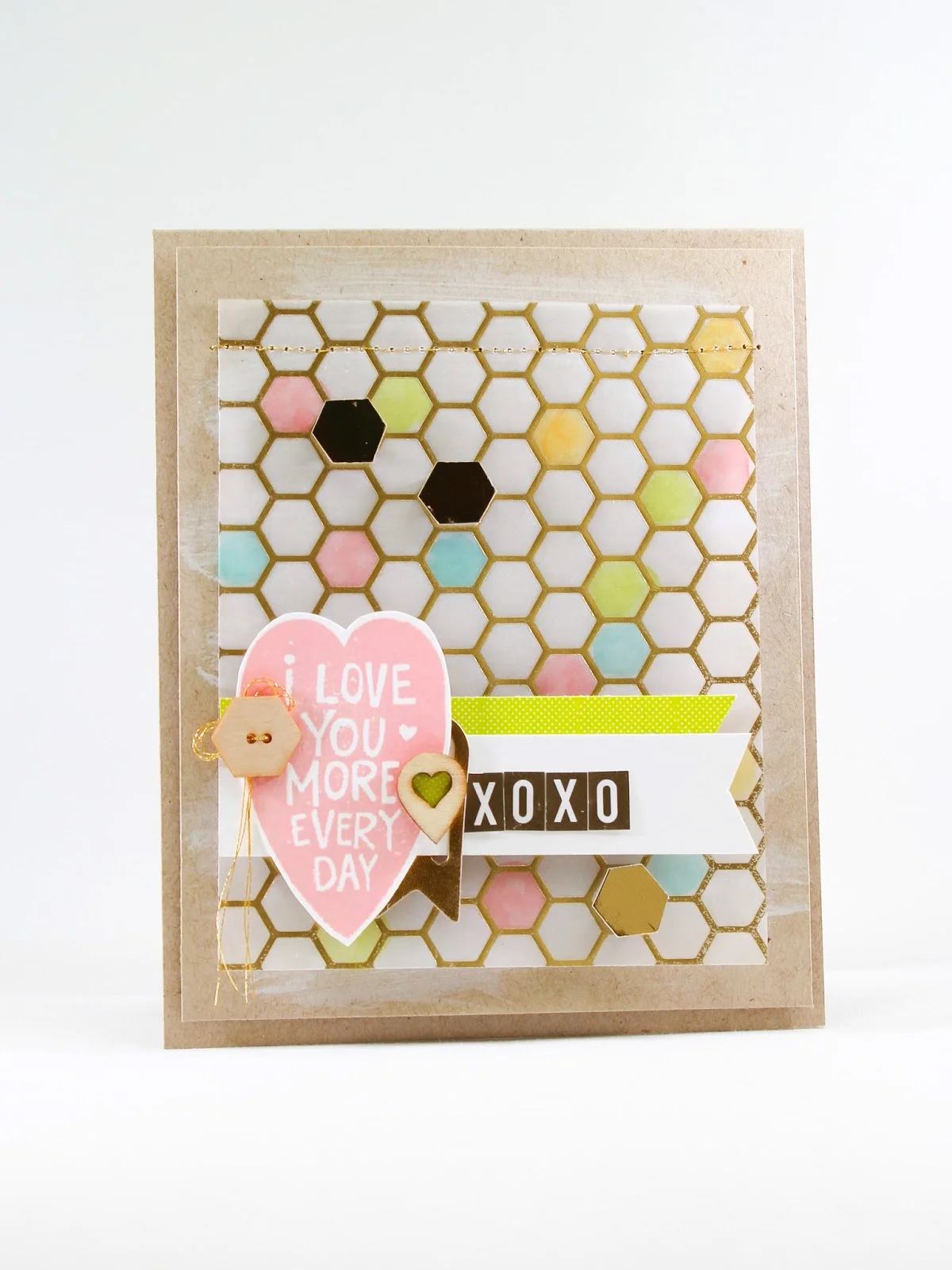 Love You More Card -Stained Glass Technique