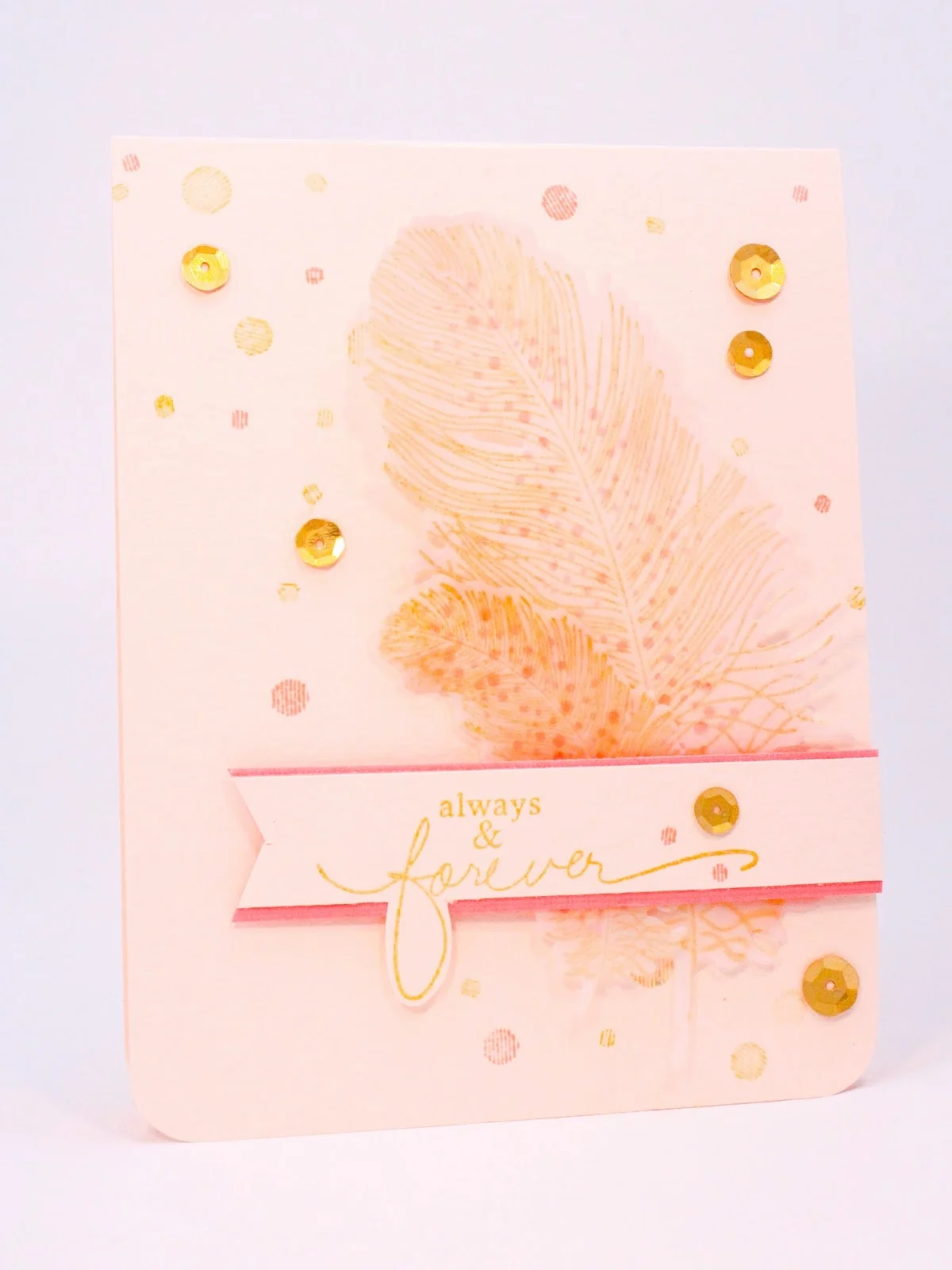 Feather Finery Bridal Shower Card