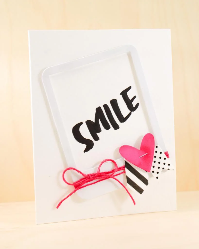 Smile Instagram Frame Card --- Letterpress How To