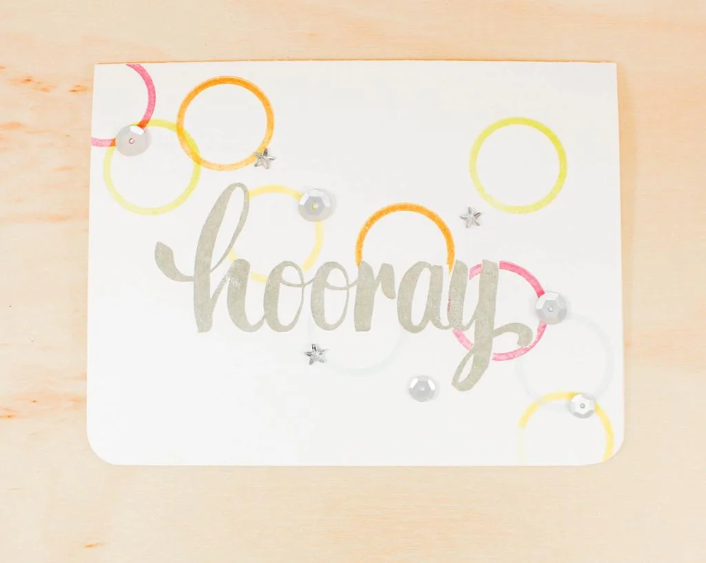 Hooray One Layer Cards