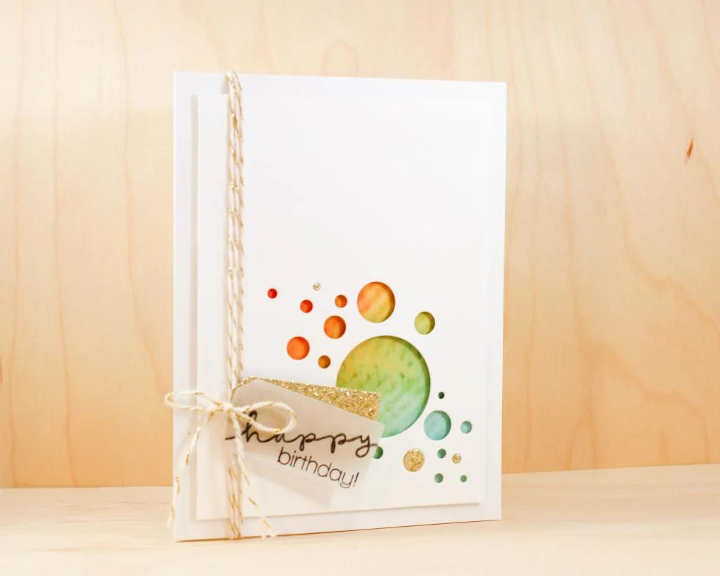 Luminary Circles Birthday Card - Playing With Distress Inks