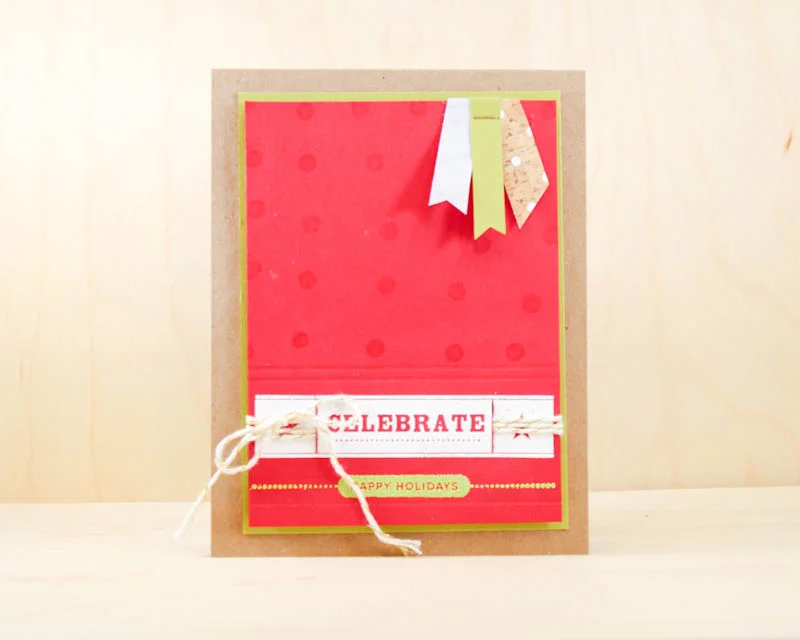 Celebrate Holiday Card - Simple Tips For Adding Texture