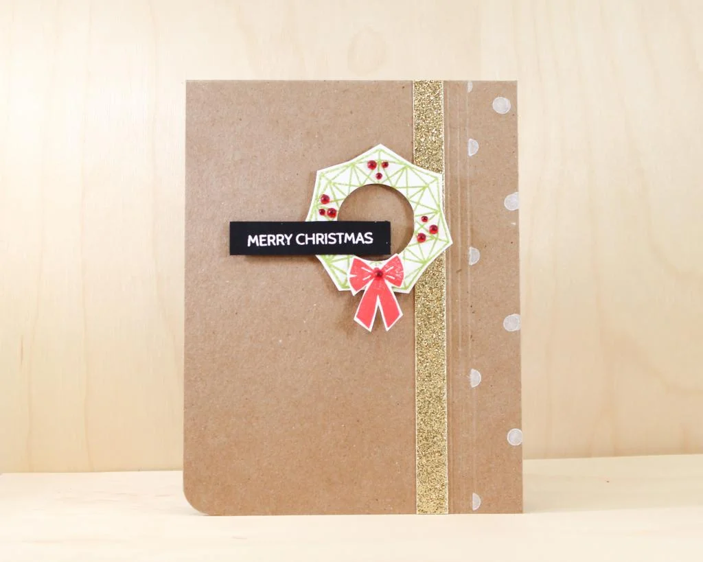 Wreath Card - Recreating Cards For Mass Producing