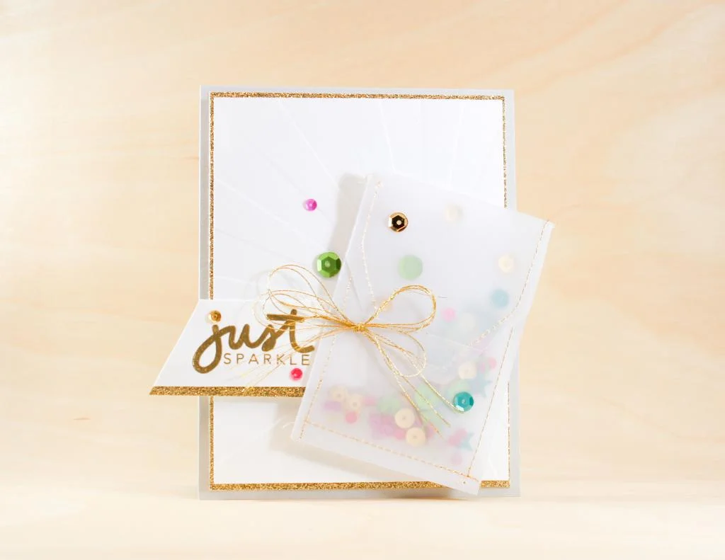 Just Sparkle Shaker Tag Card