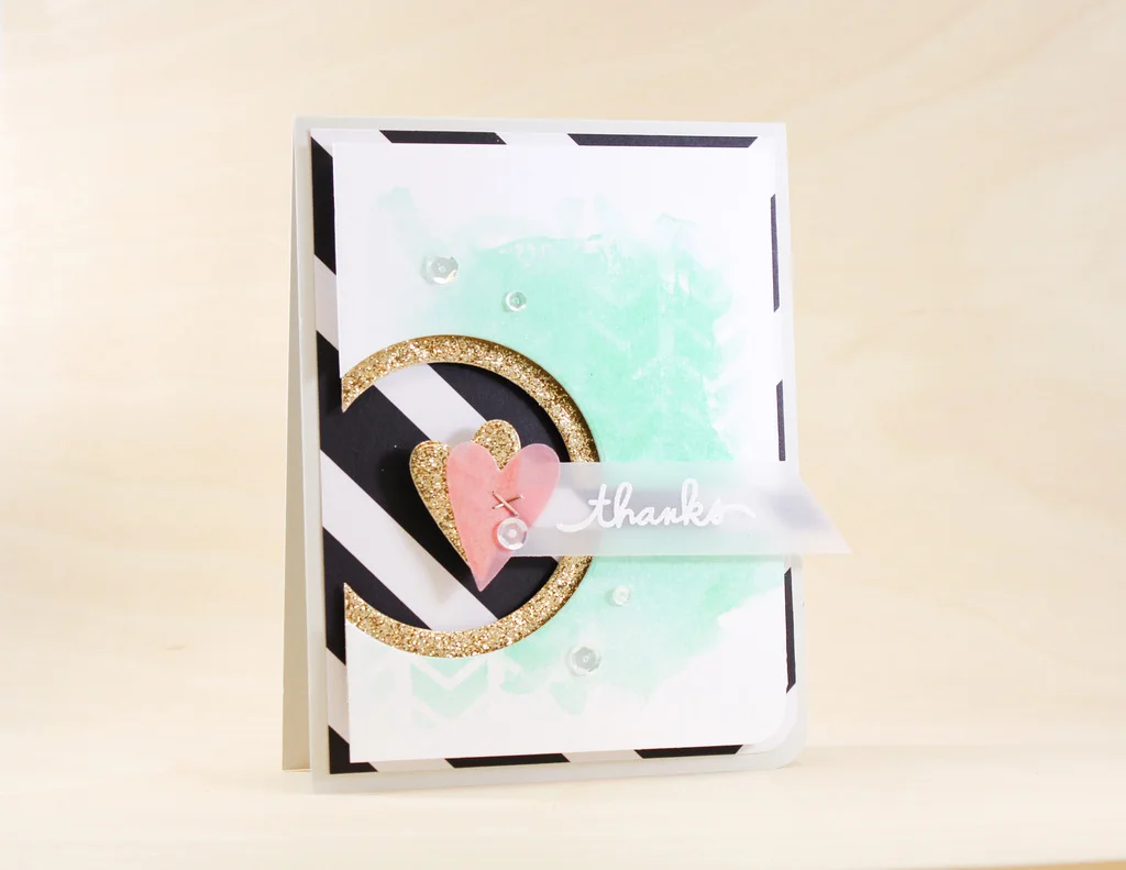 Thanks Inset Die Cut Window Card