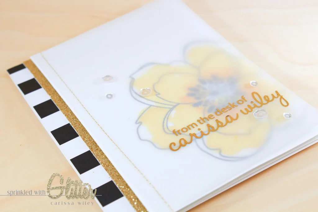 Foiled Vellum Overlay Stationery - Foiling With The Minc Mini