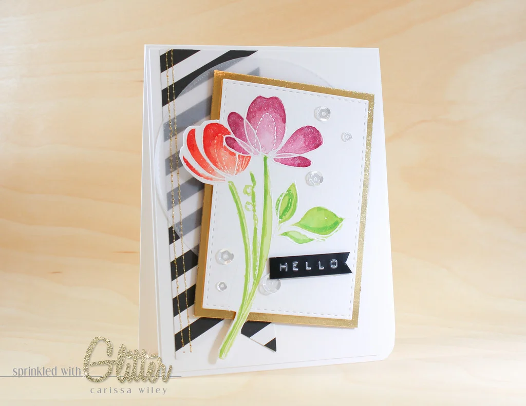 Spring Flowers - Sparkle Watercolor