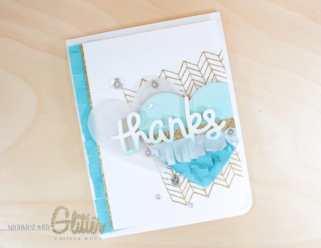 Thanks Card - DIY Fringe Embellishment  - YouTube Video Hop