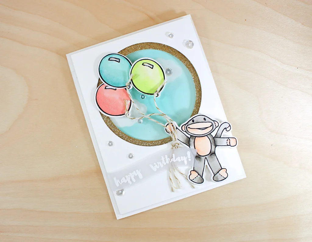 Airbrushed Acetate Window Card - Laura's 10K YouTube Subscribers Video Hop