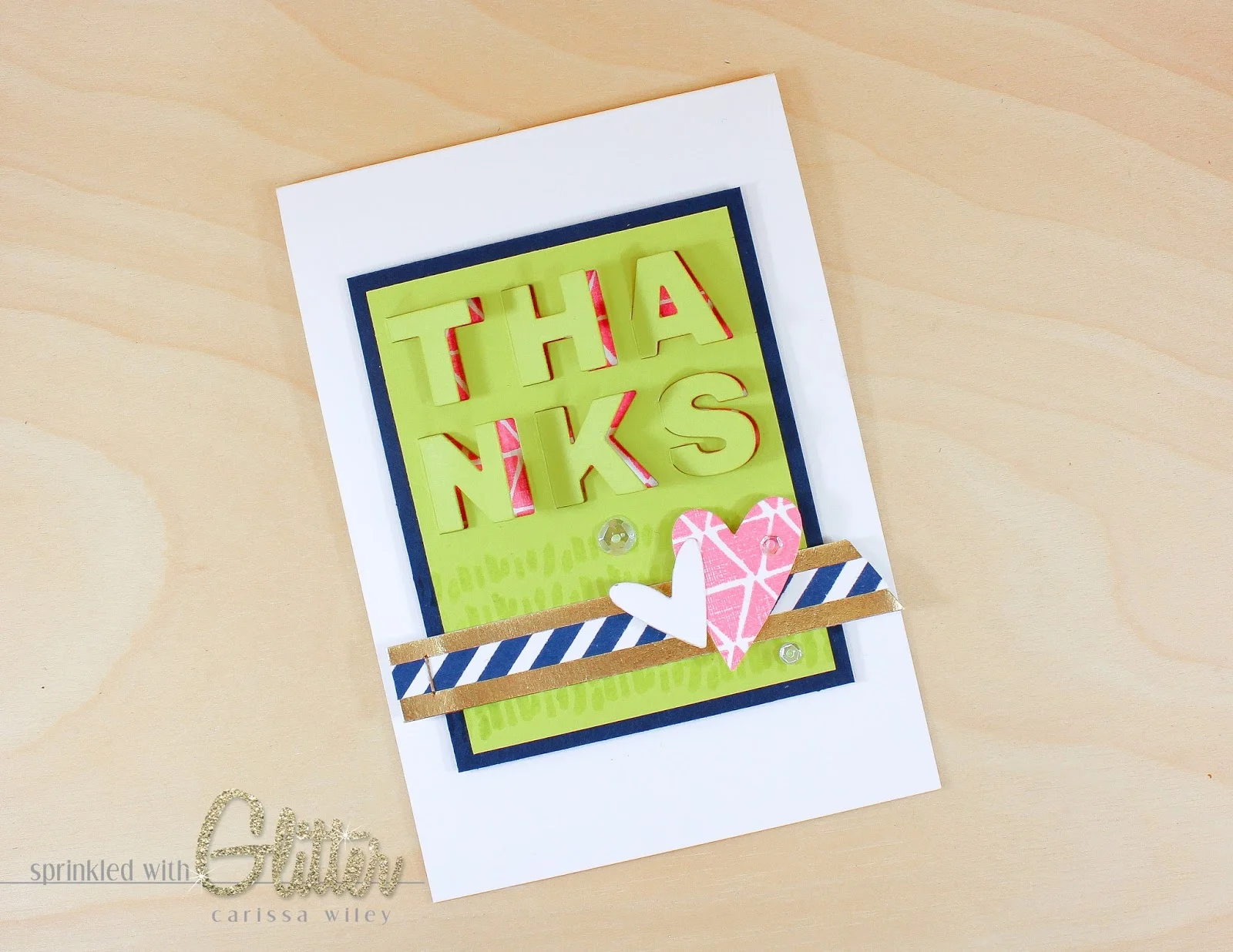 Hinged Thanks Window Card