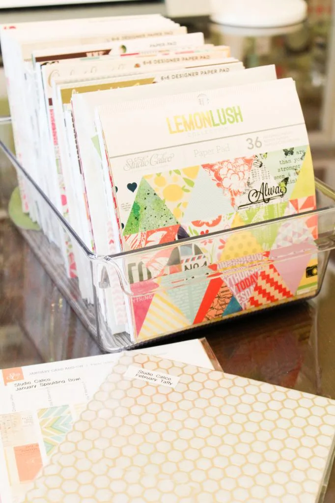 Patterned Paper Organization --- Craft Room Organization