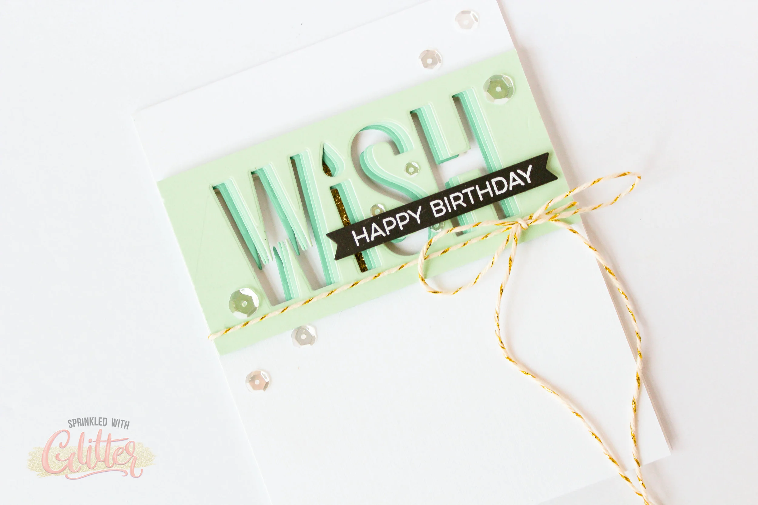 How To Create Stacked Ombre Die Cut Sentiments - A Quick & Easy Birthday Card