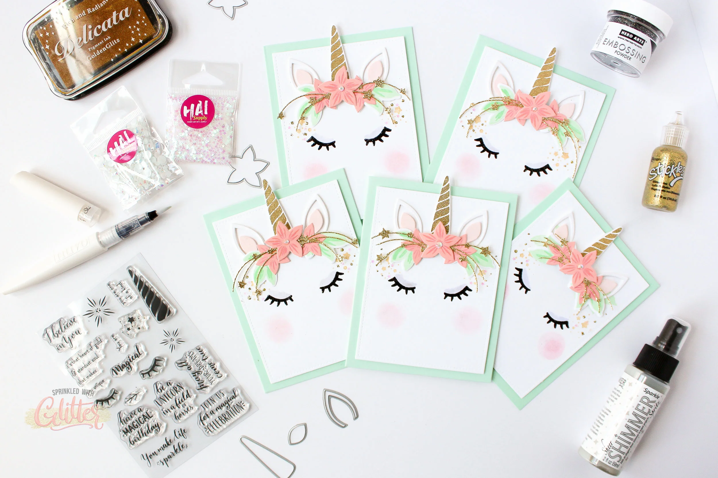 Seven Easy Ways To Make Your Cards Sparkle, Shimmer And Shine - Magical Unicorn Cards