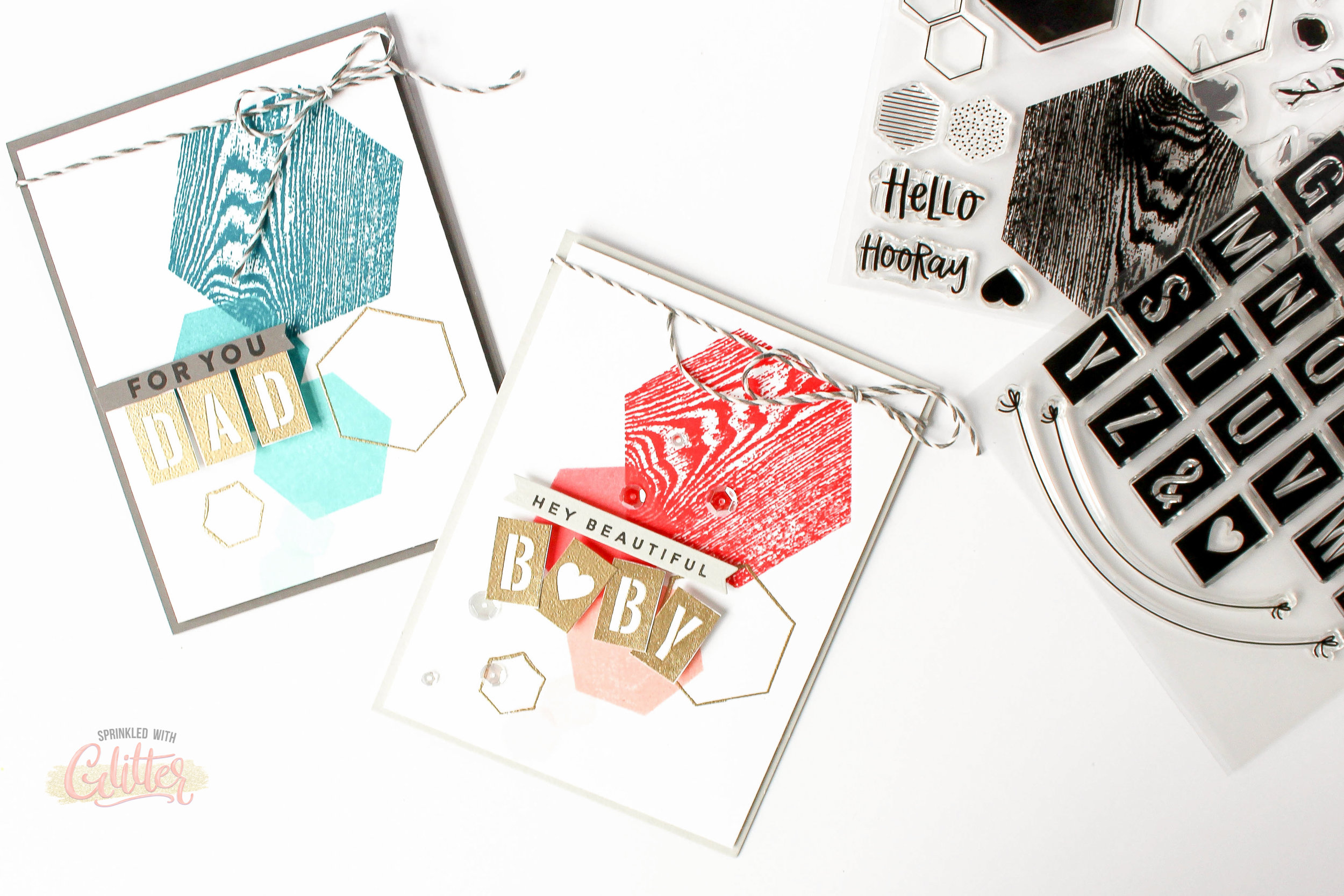 Creating Without Dies - Masculine Card Featuring The Stamp Market Stamps & Dies