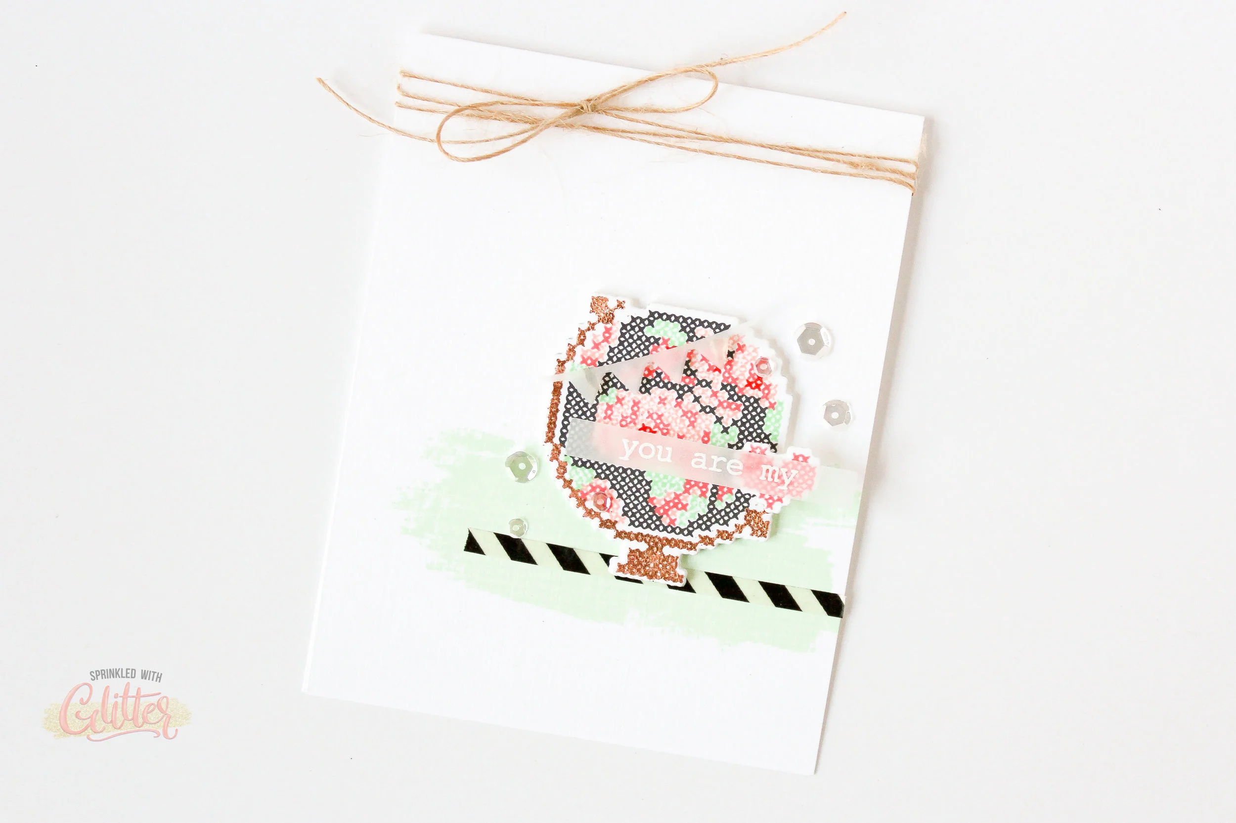 How To Add Metallic Accents With Gilding Flakes - United We Flourish Stitched Together Stamps & Dies By Waffle Flower