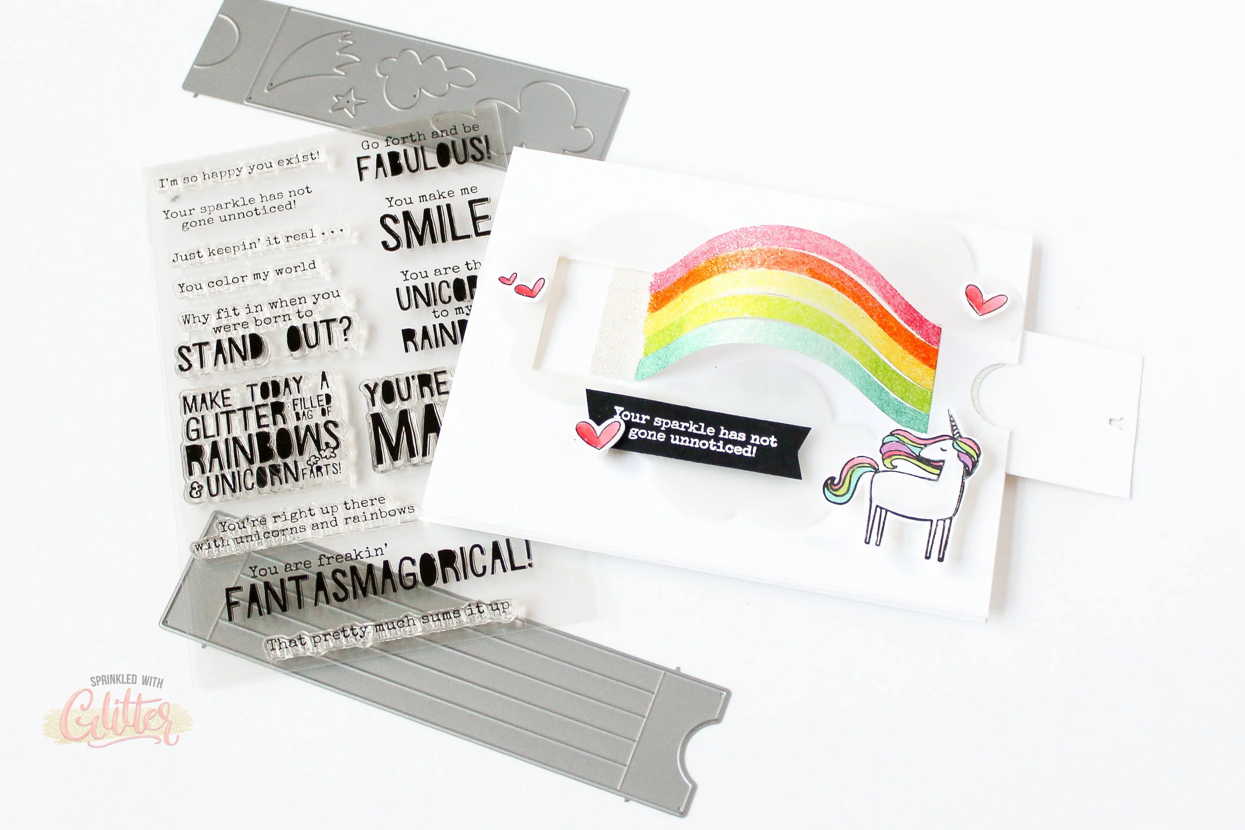 How To Make An Interactive Rainbow Slider Card - Essentials By Ellen July 2018 Release