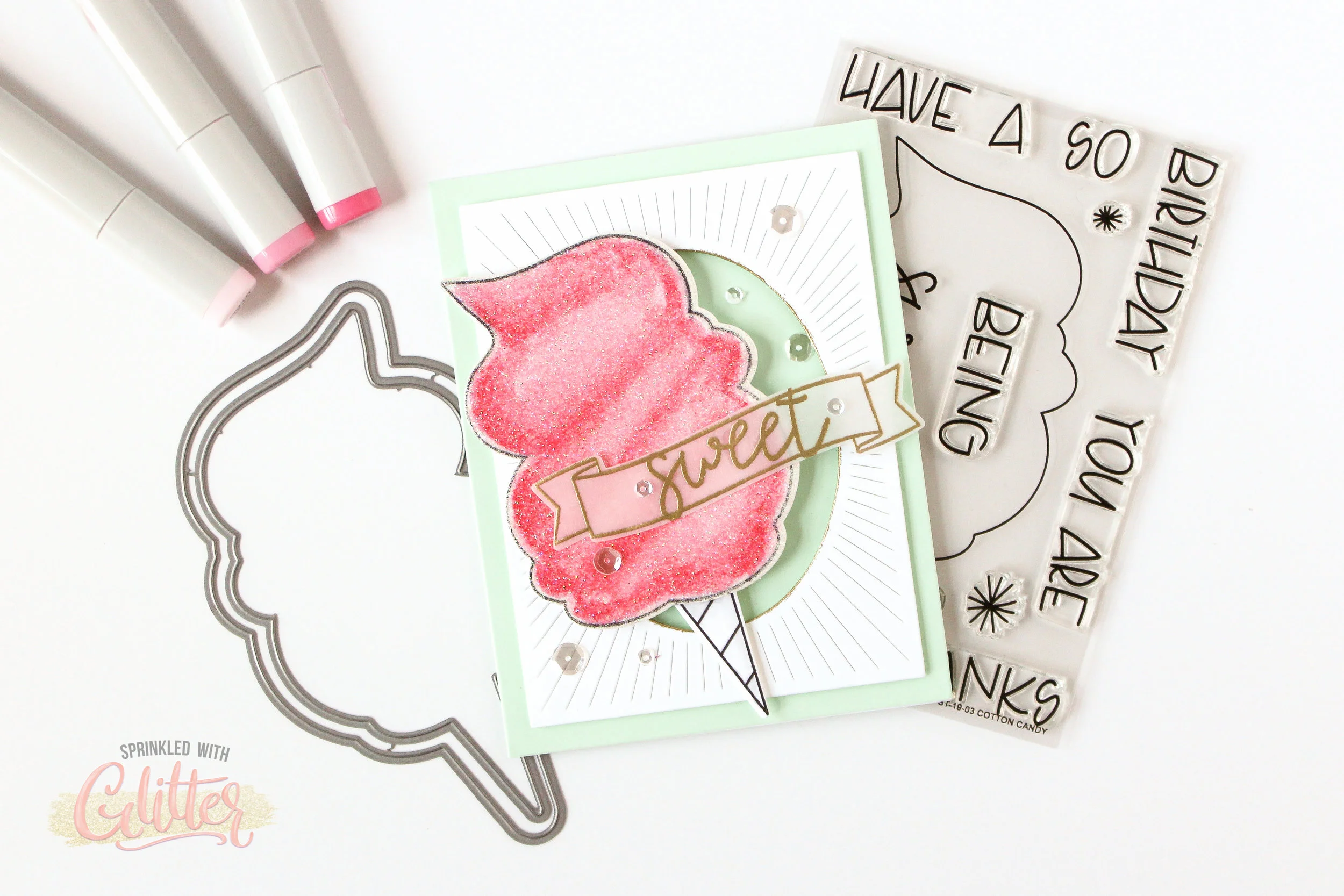 Copic Coloring On Glitter Card Stock