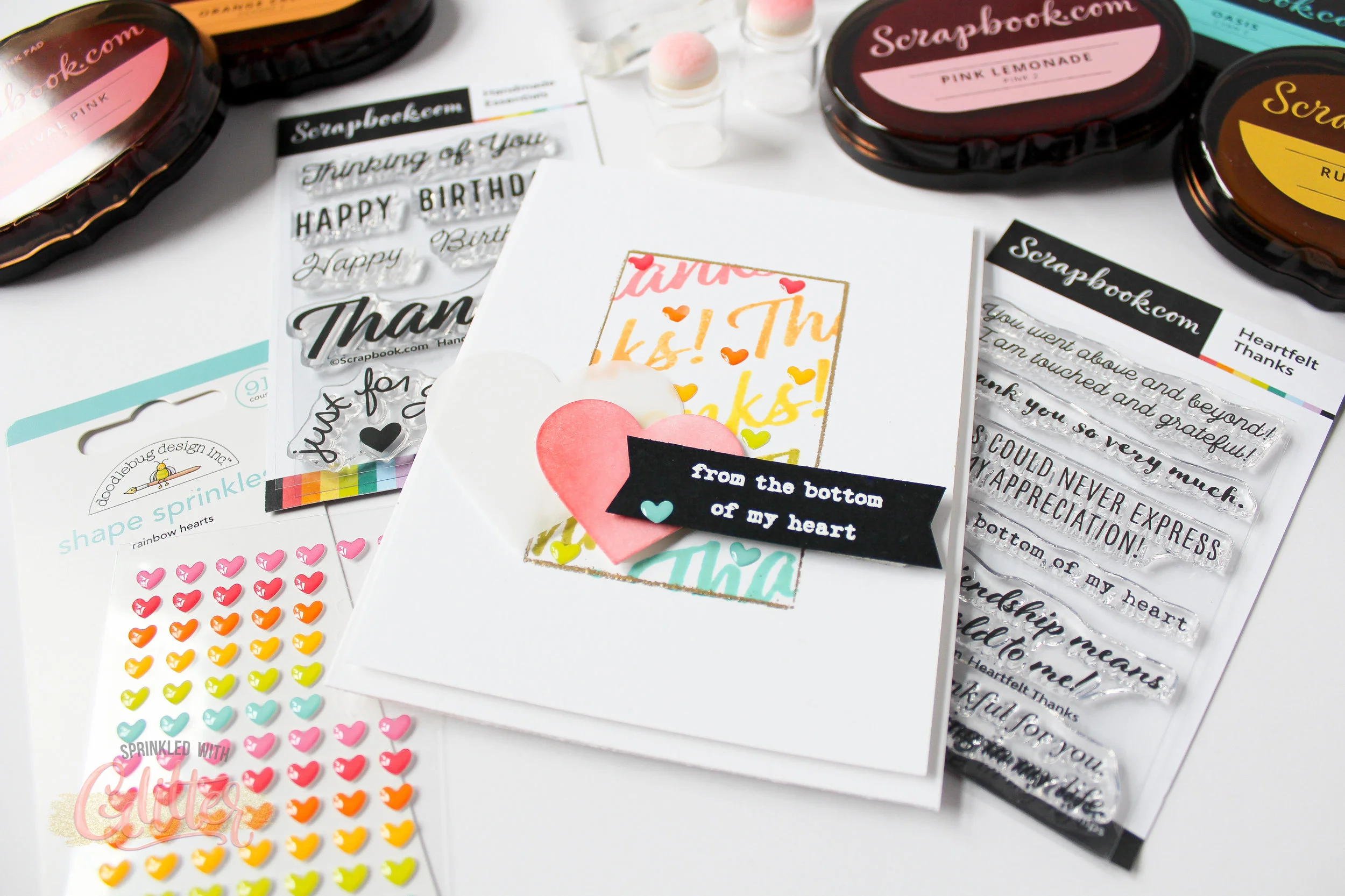 Repeated Sentiment Stamping - Featuring Stamps From Scrapbook.com