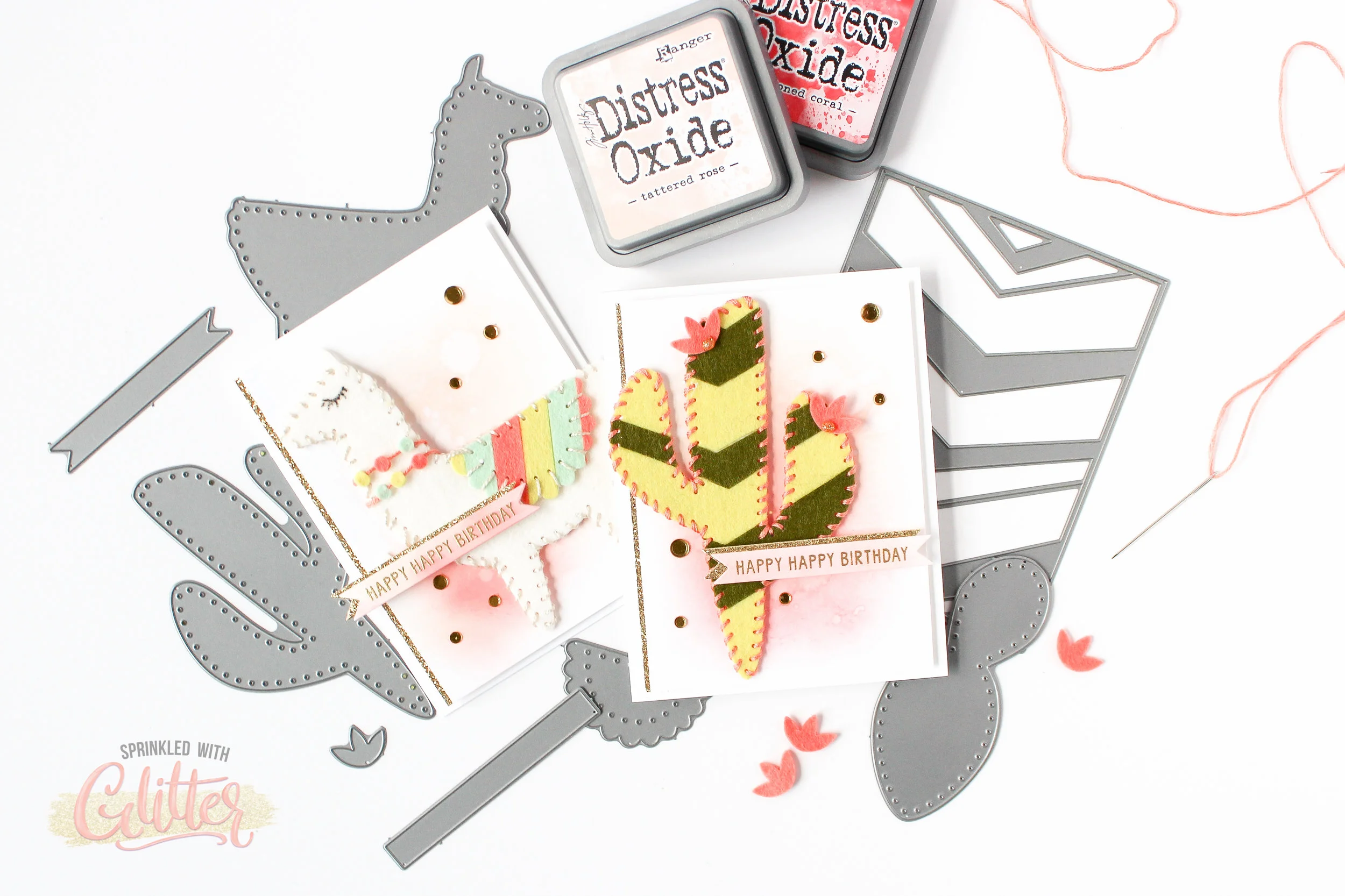 Felt Piecing Featuring Neat &amp; Tangled Stitching Dies