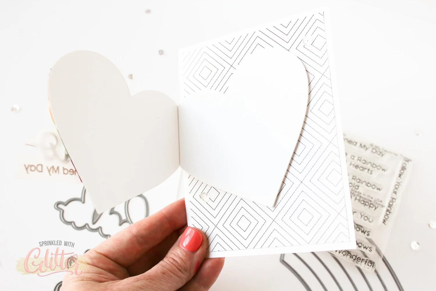 How To Create A Shaped Die Cut Fold Card — Sprinkled With Glitter