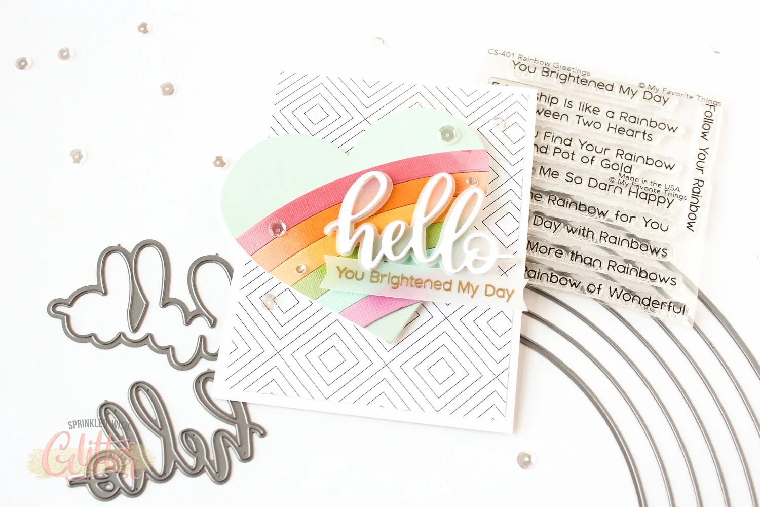 How To Create A Shaped Die Cut Fold Card — Sprinkled With Glitter