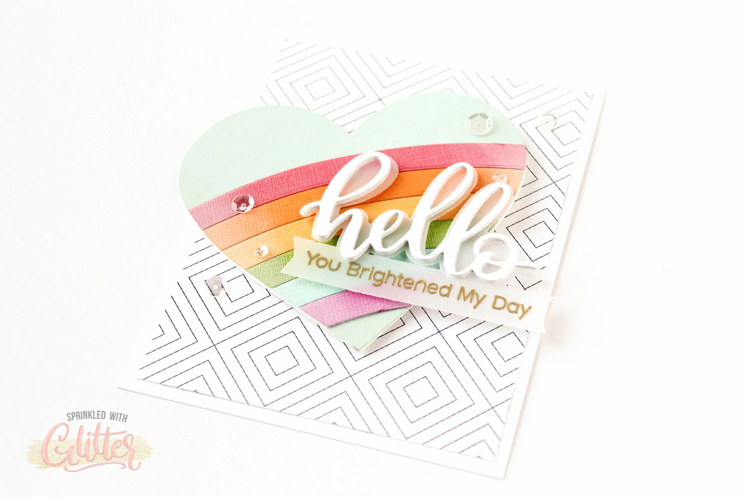How To Create A Shaped Die Cut Fold Card — Sprinkled With Glitter
