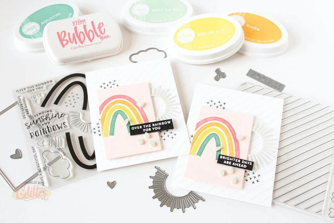 Brighter Days Are Ahead Stamped Rainbow Card
