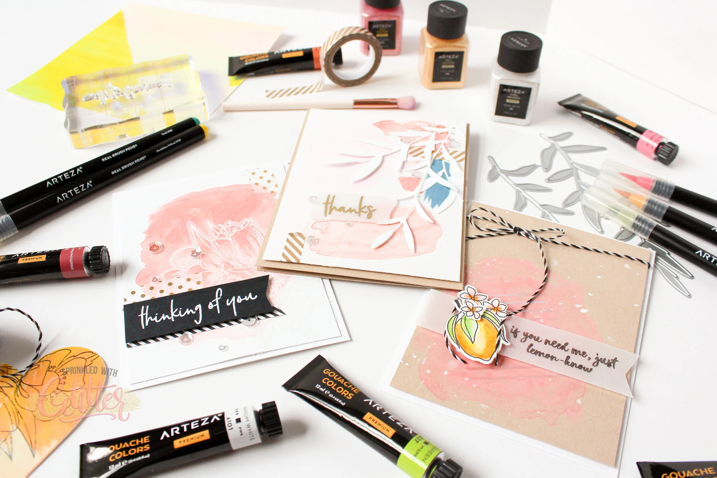 Art &amp; Card Making Collide - A Look At Techniques Featuring Arteza Art Supplies