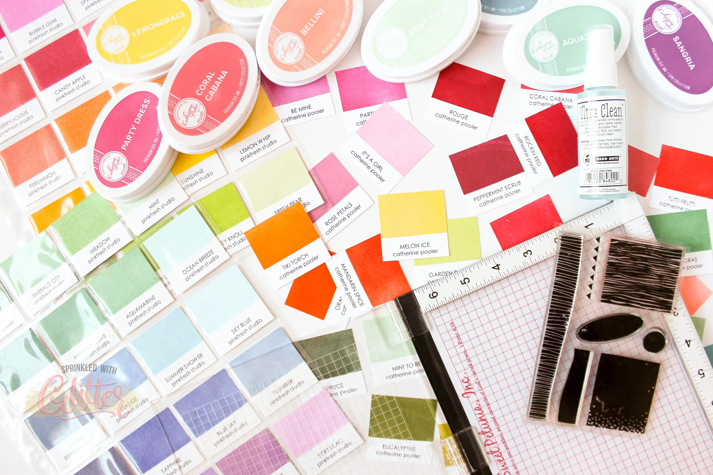 Pattern Swatches Ink How To Create Pantone Inspired Ink Pad Swatches — Sprinkled With Glitter