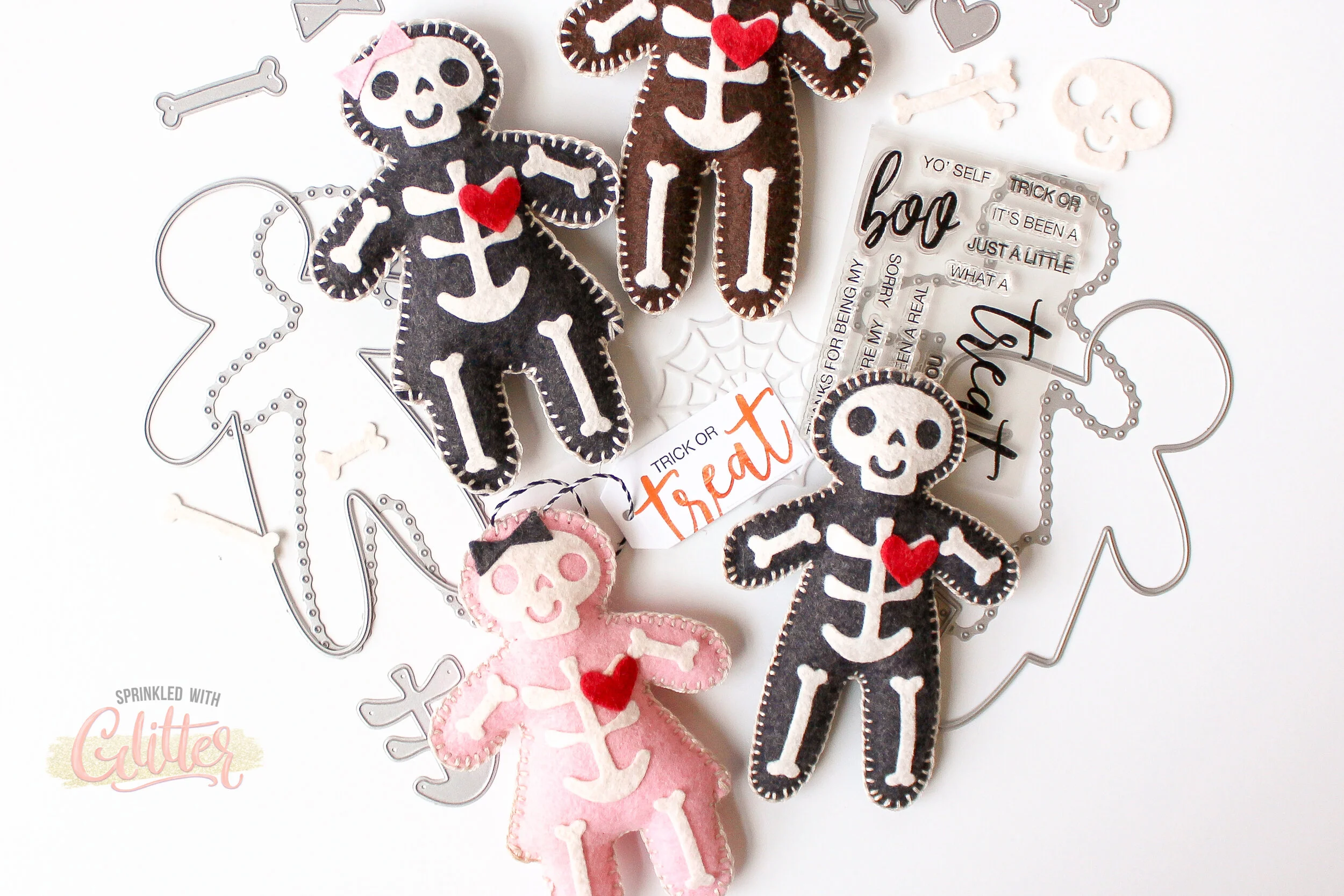 How To Create A Skelly (Skeleton) Gingerbread Felt Plushie - Essentials By Ellen Holiday 2020 Release 