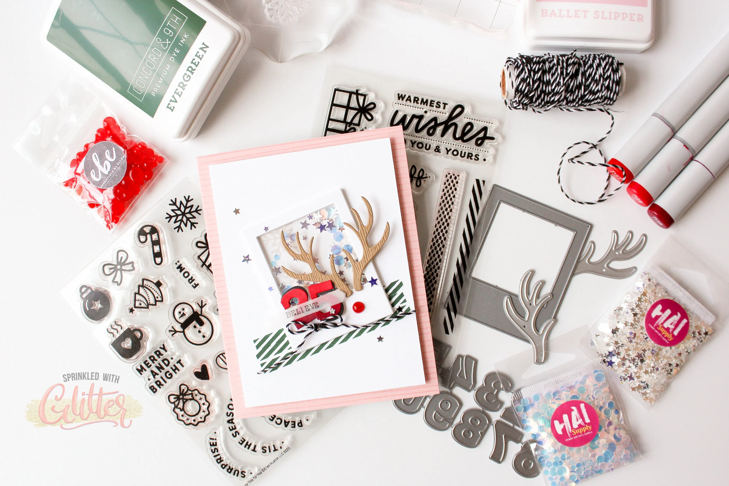 How To Create An Insta Frame Shaker Element Card - Believe Christmas Card