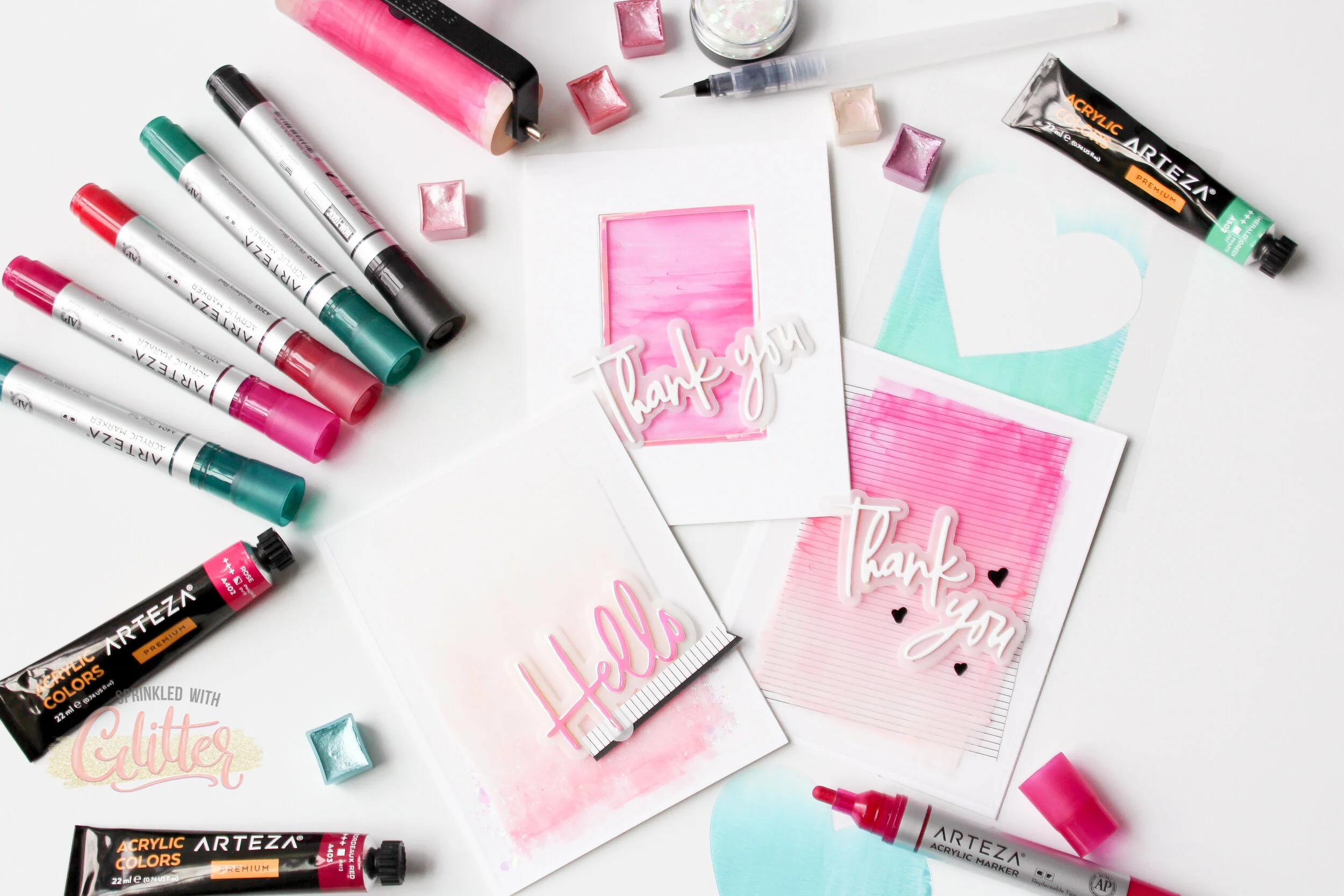 Getting Crafty With Arteza - Brayered Acetate Backgrounds