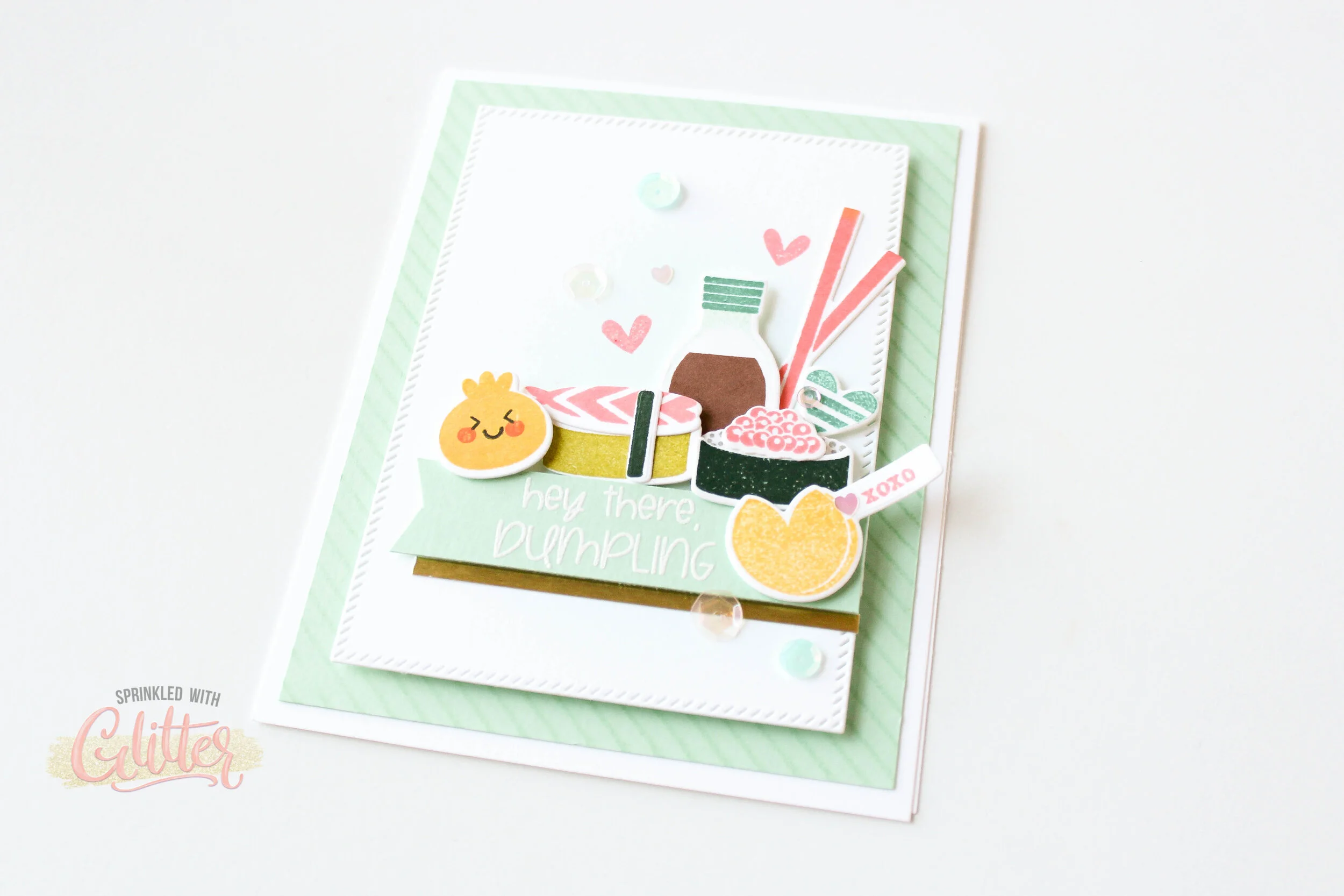 How To Stamp Perfectly On Die Cuts — Sprinkled With Glitter