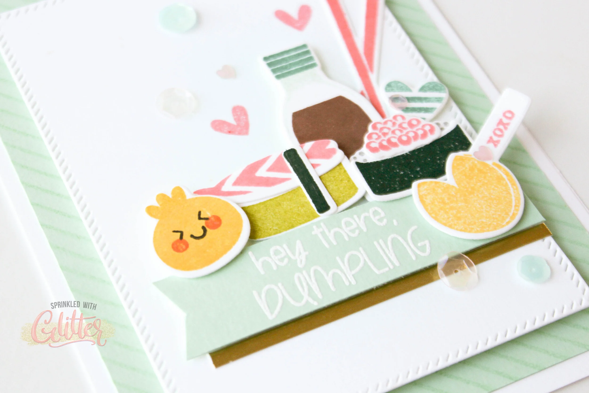 How To Stamp Perfectly On Die Cuts — Sprinkled With Glitter