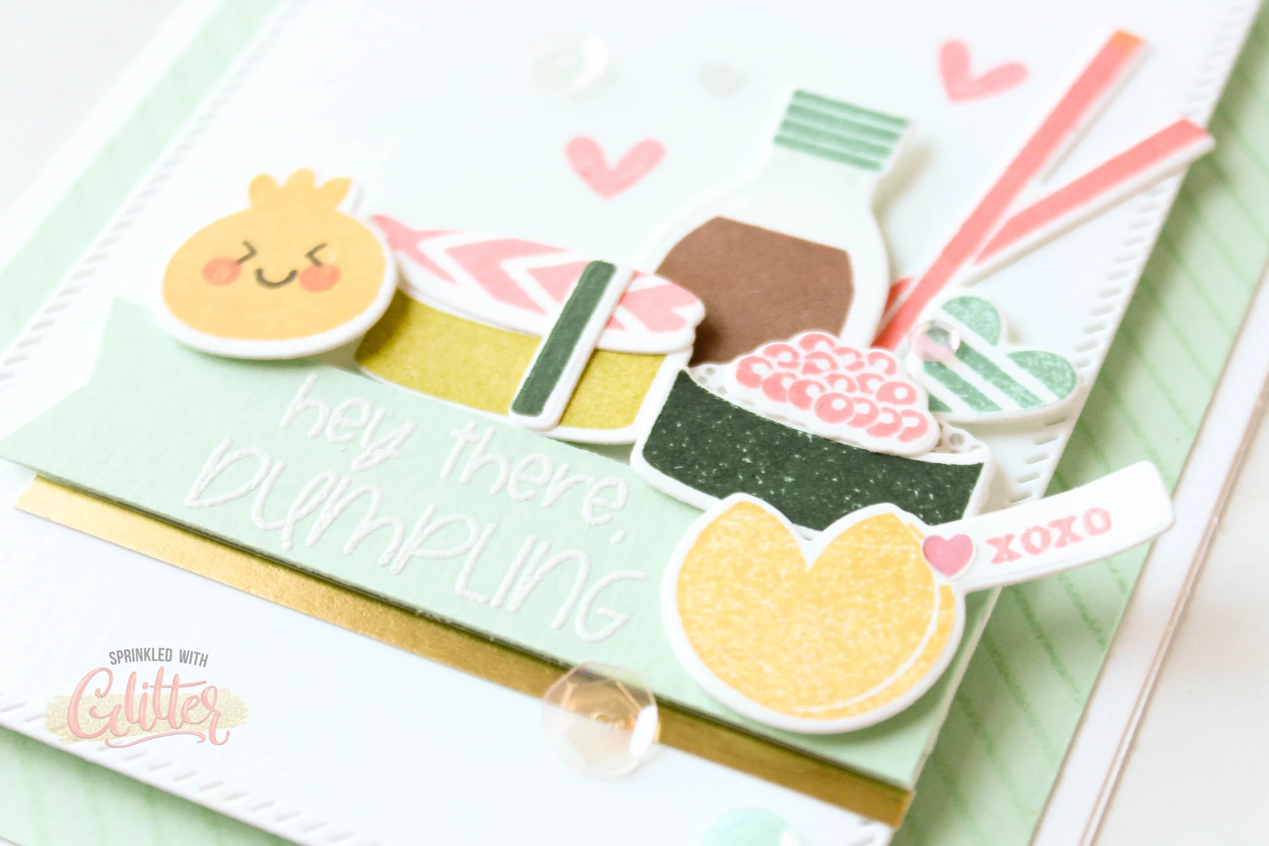 How To Stamp Perfectly On Die Cuts — Sprinkled With Glitter
