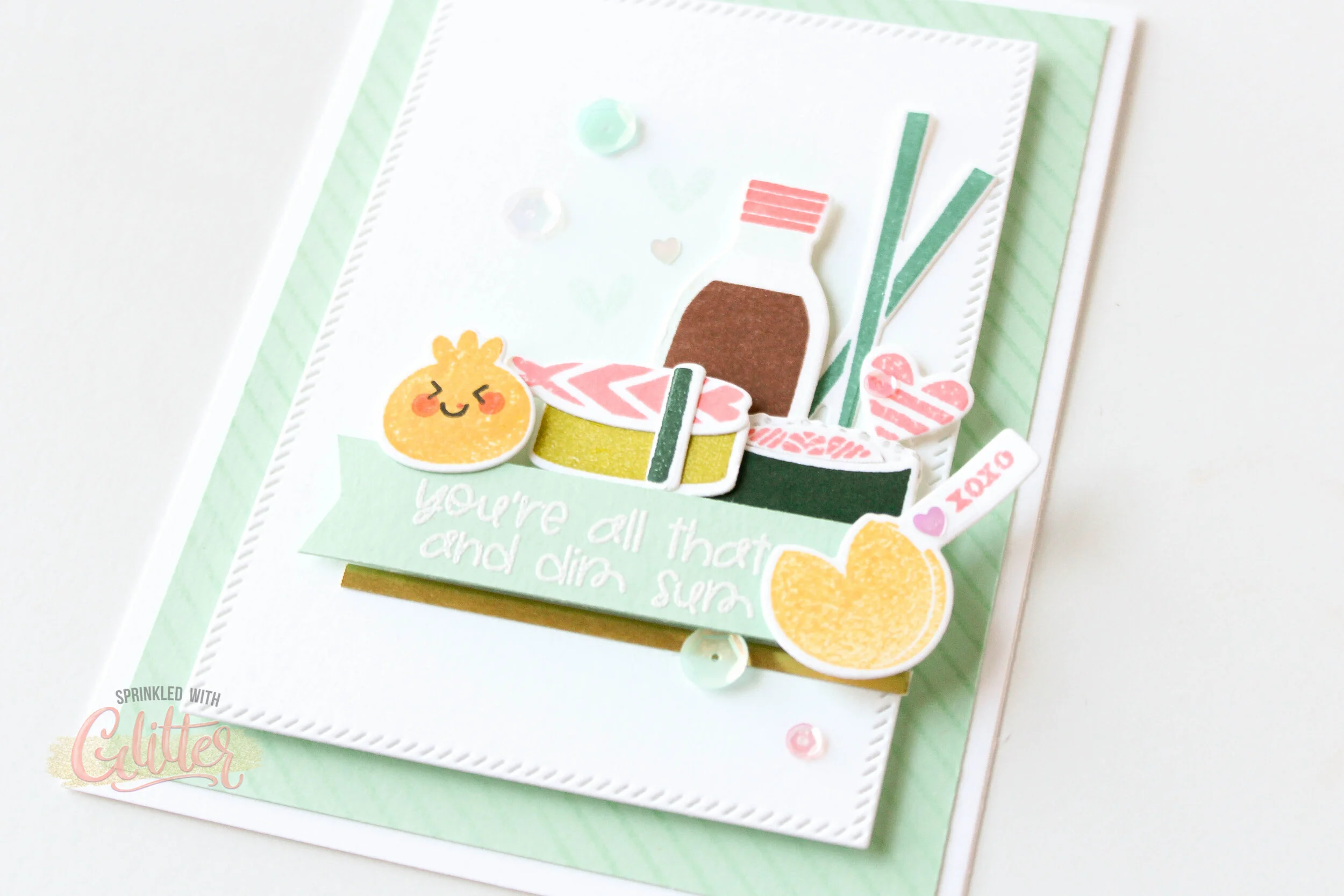 How To Stamp Perfectly On Die Cuts — Sprinkled With Glitter