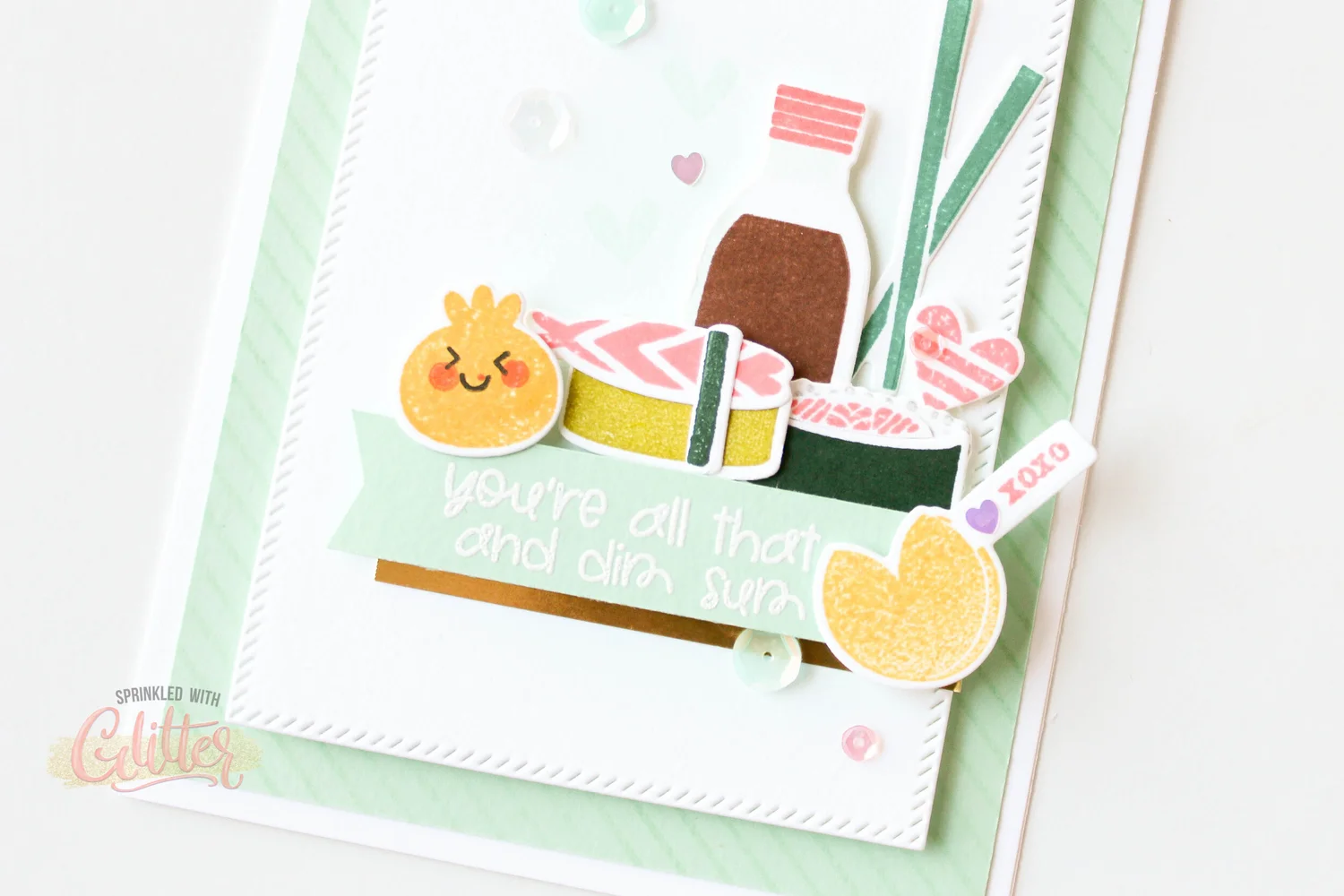 How To Stamp Perfectly On Die Cuts — Sprinkled With Glitter