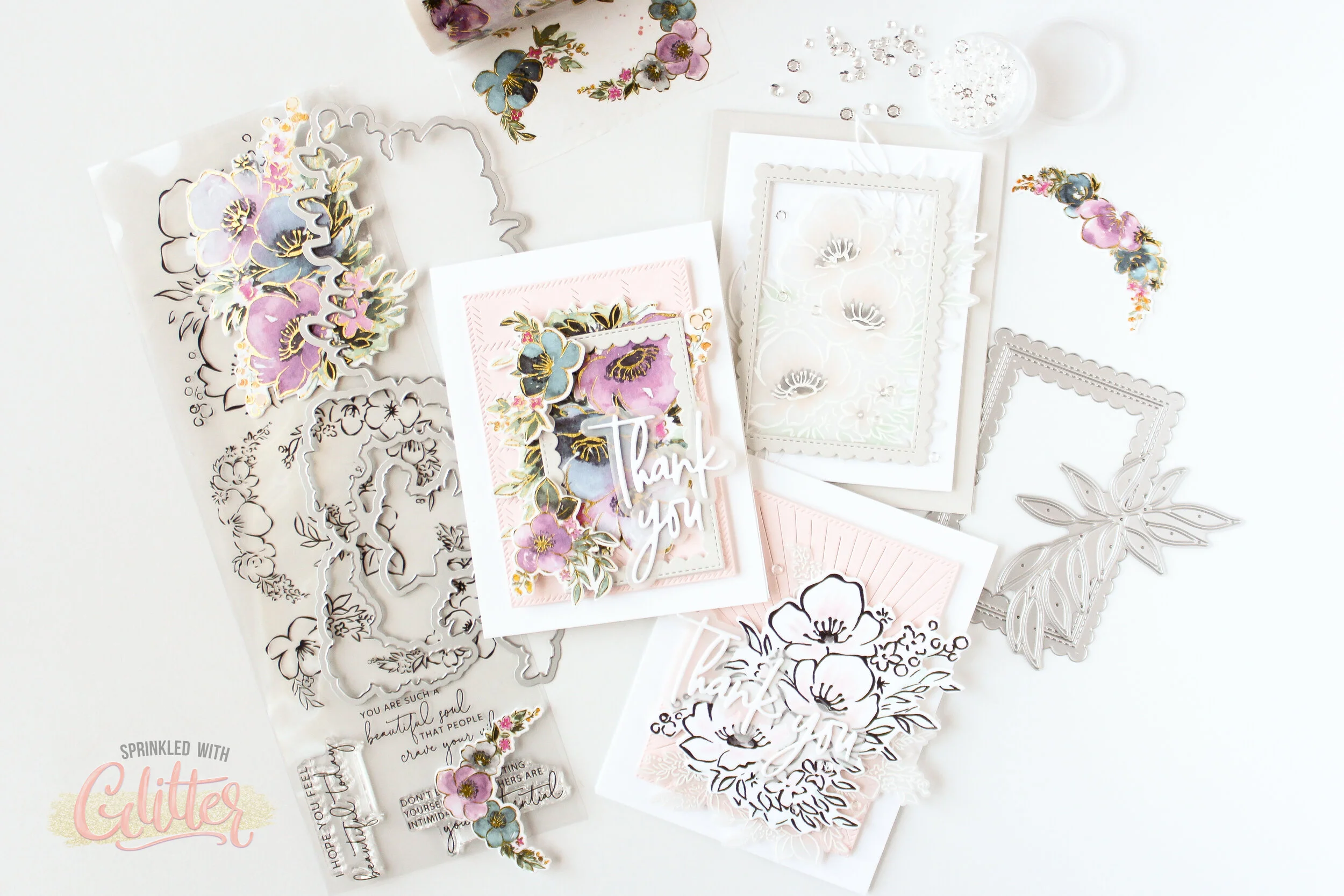 Tips and Tricks For Using Pinkfresh Studio Washi Tapes And Coordinating One-Piece Stamps And Dies