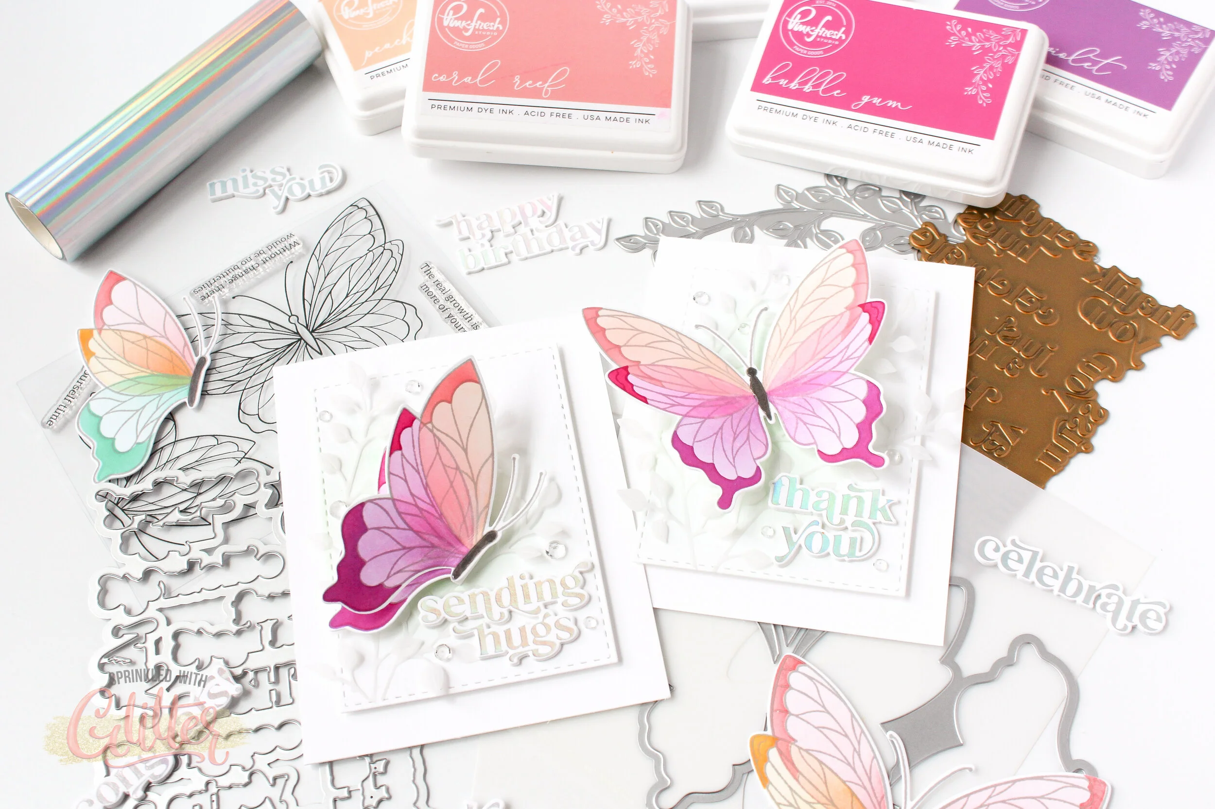 Custom Color &amp; Rainbow Ink Blending - Pinkfresh Studio April 2021 Release Blog Hop