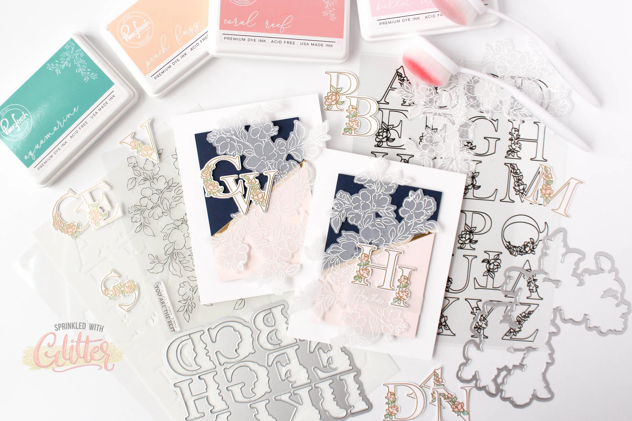 Using Alphabet Stamps To Create Custom Monogram Stationery Notecards