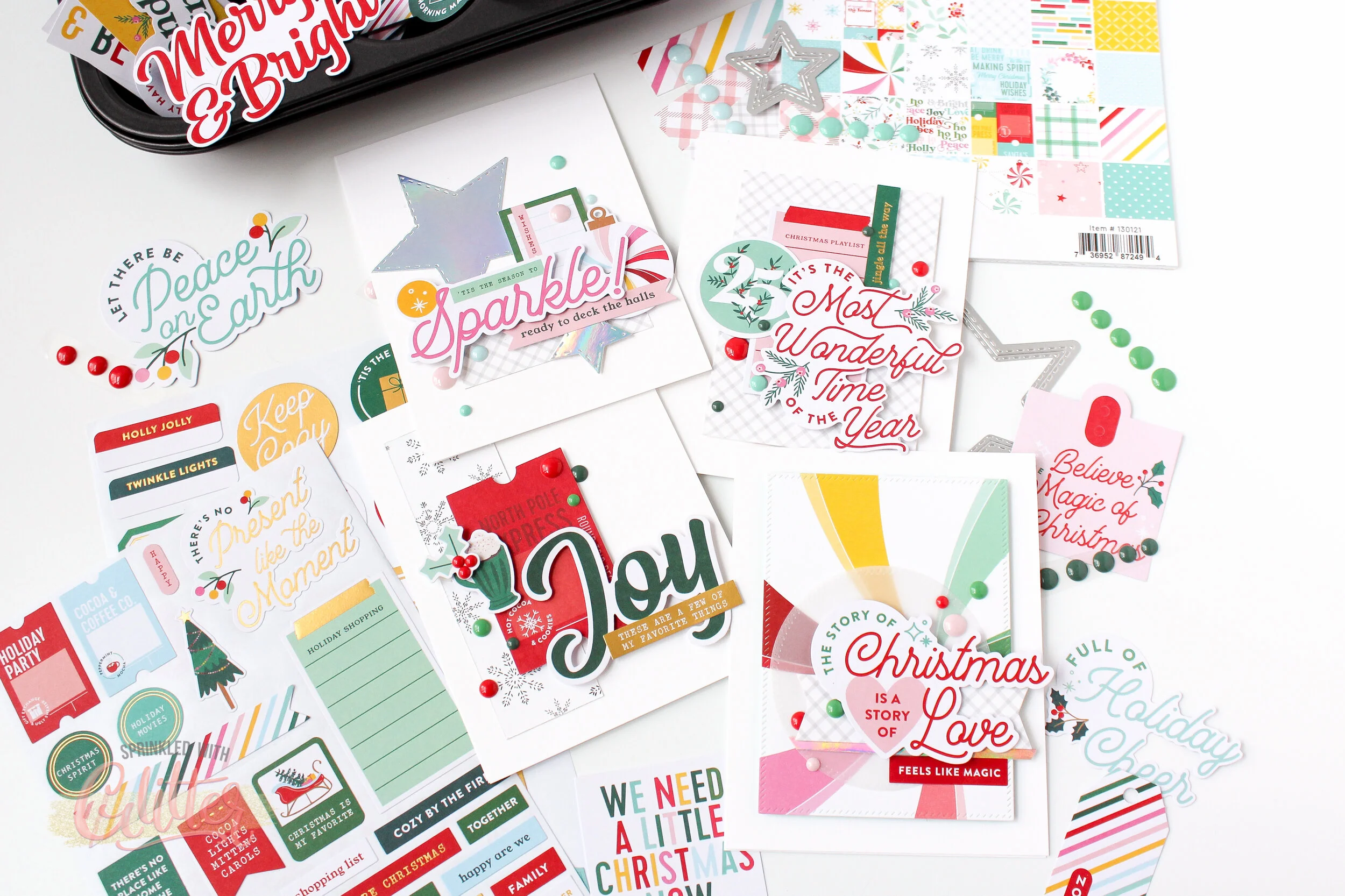 Creating Easy Holiday Cards With Pinkfresh Studio's Holiday Magic Scrapbook Collection