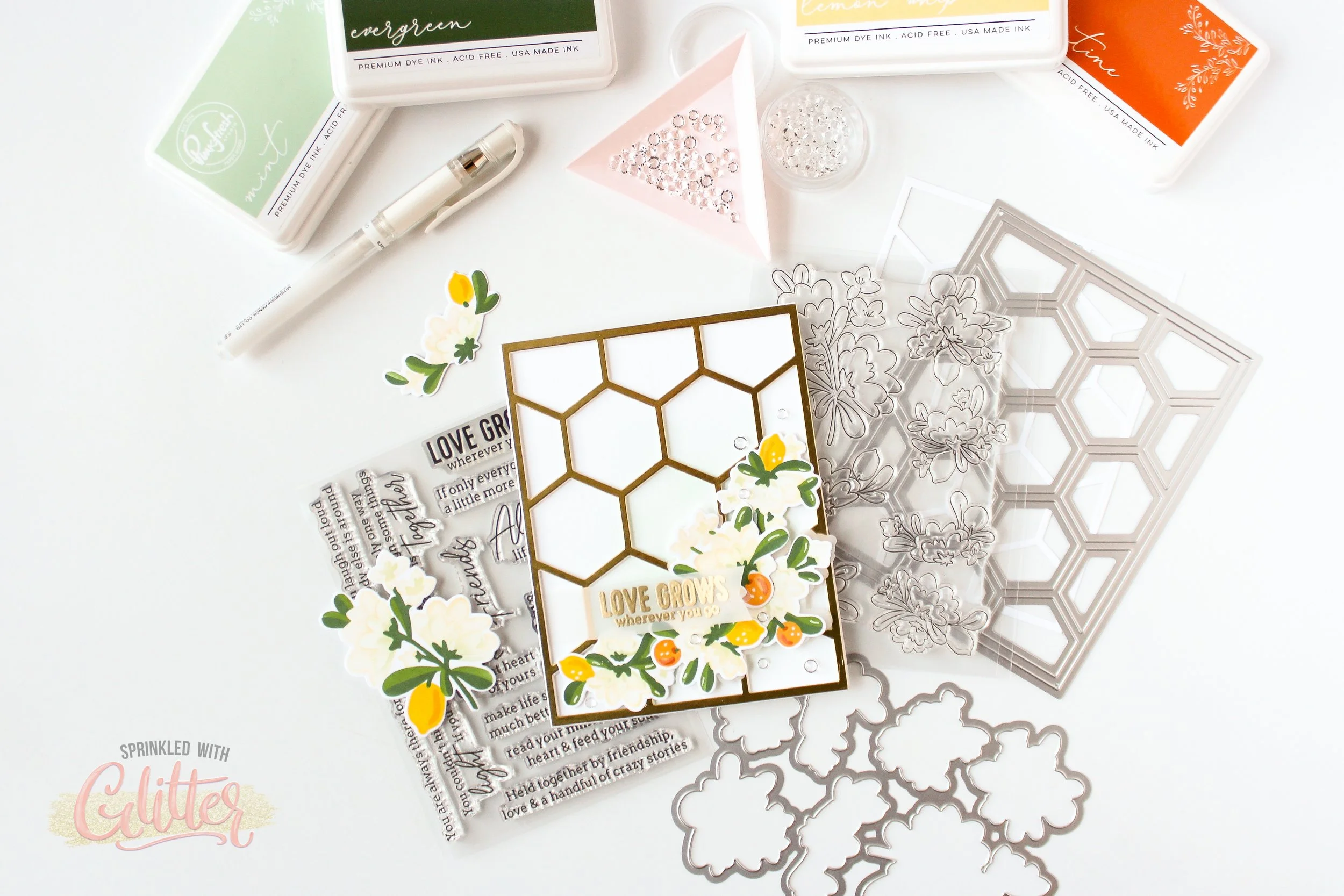 How To Use Layering Stencils For No Line Coloring - Pinkfresh Studio December 2021 Release Blog Hop