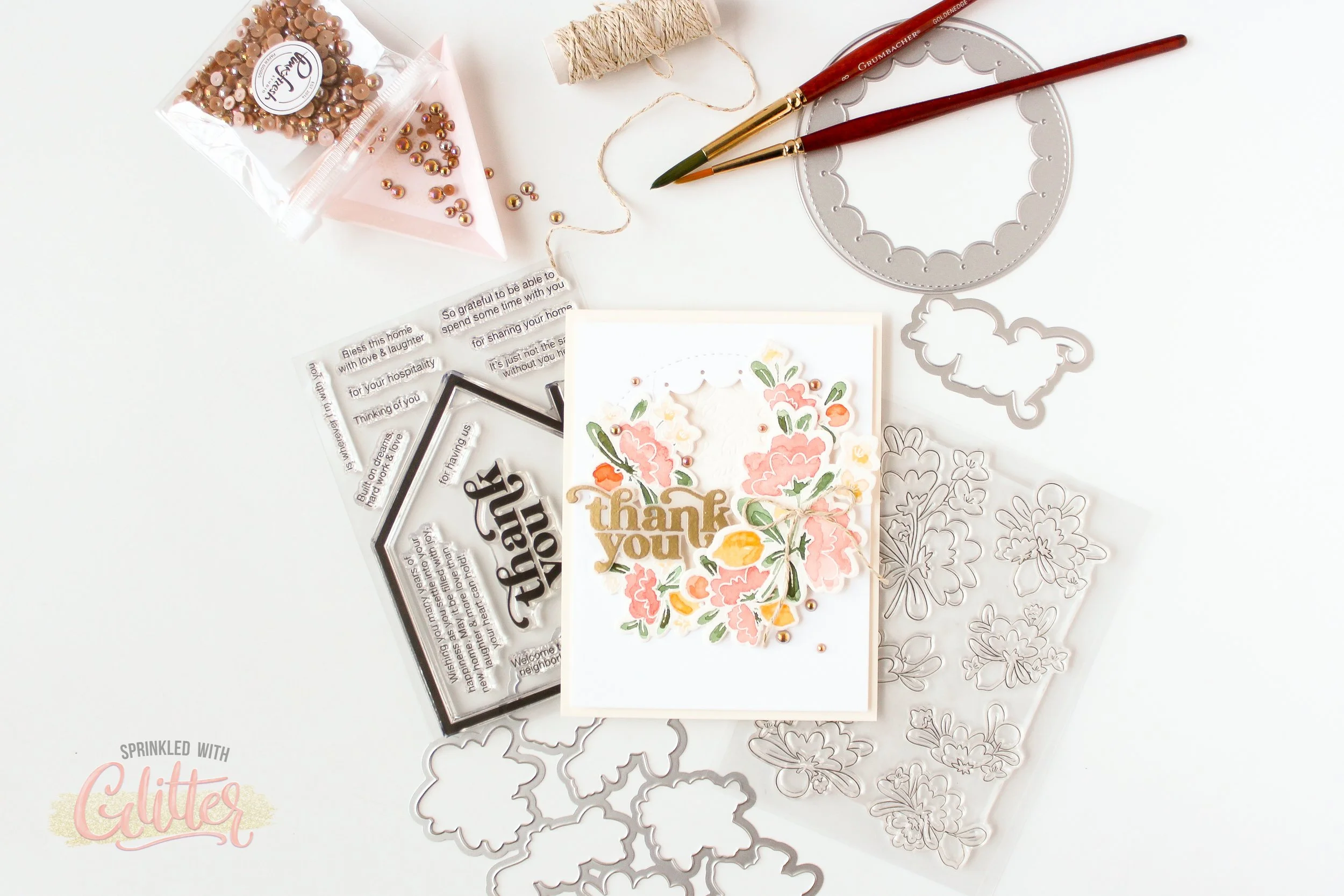 Simple Watercoloring Featuring Citrus Bloom Stamp Set - Pinkfresh Studio December Release Instagram Hop