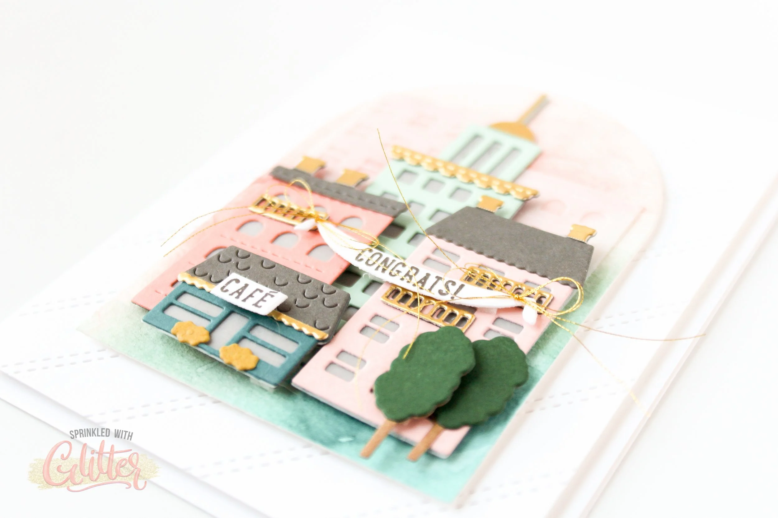 How To Create A Cityscape Scene With Die Cuts — Sprinkled With Glitter