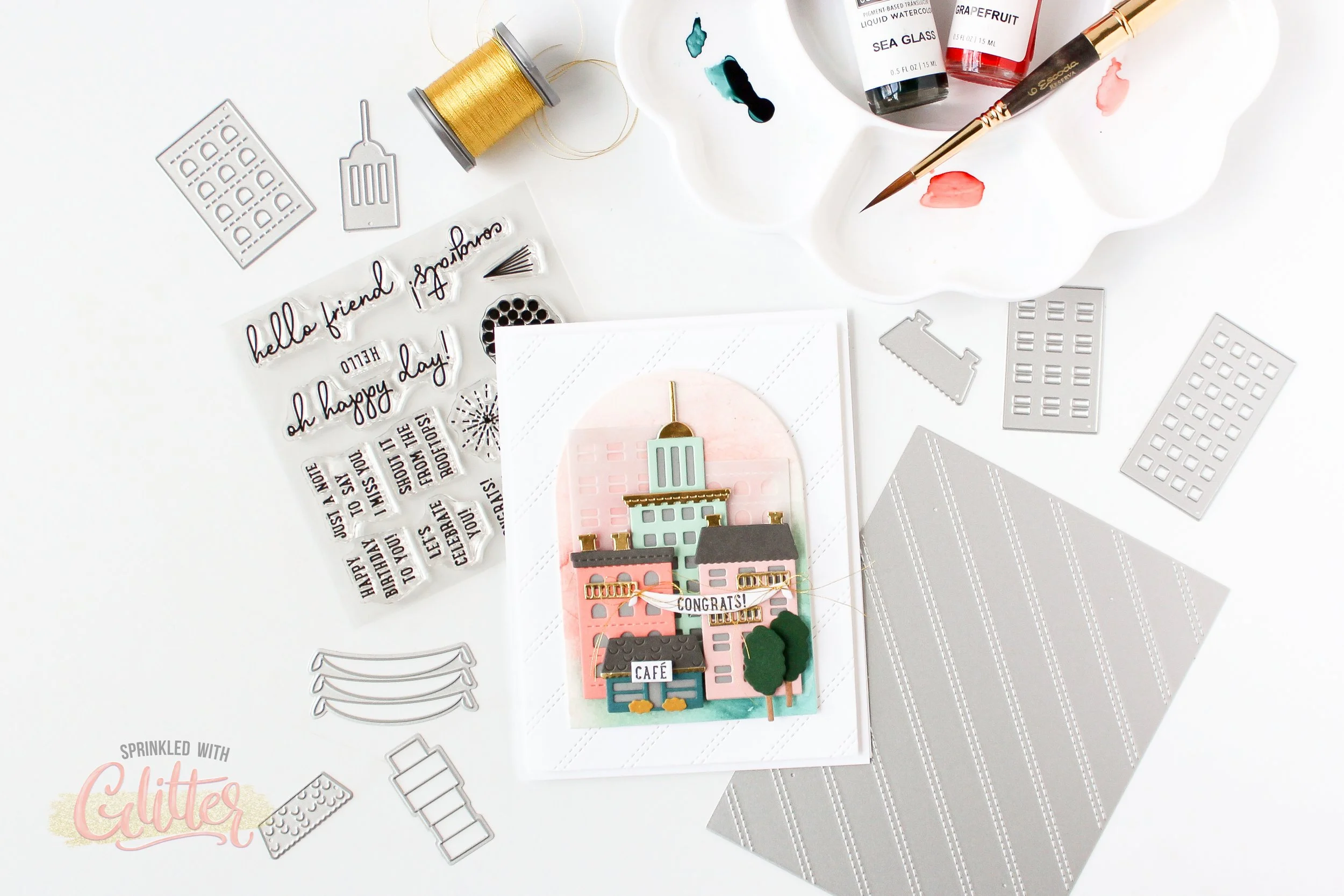 Creating A City Scene With Die Cuts - Concord &amp; 9th Downtown Stacks Bundle
